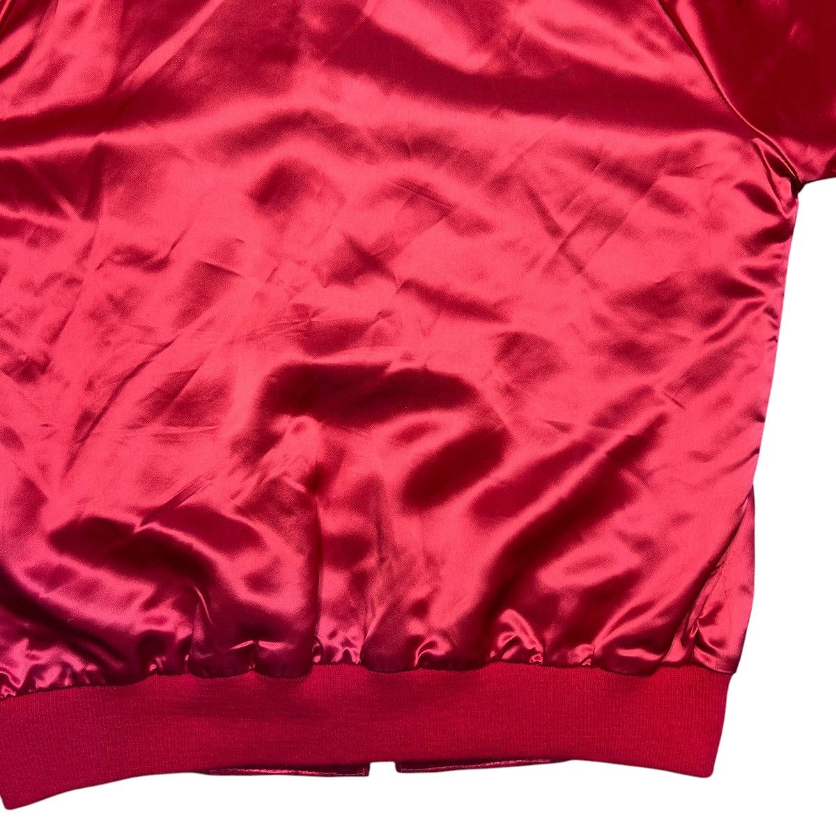 Chevrolet × Vintage 80s Chevrolet Corvette Embroidered Red Satin Bomber Jacket Size US L / EU 52-54 / 3 - 13 Thumbnail