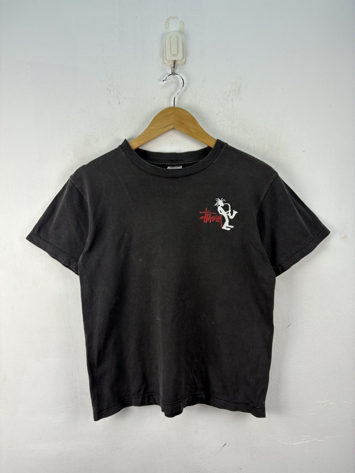 Stussy Vintage Stussy Stickman Tshirt Boxy Faded Black Size US M / EU 48-50 / 2 - 1 Thumbnail