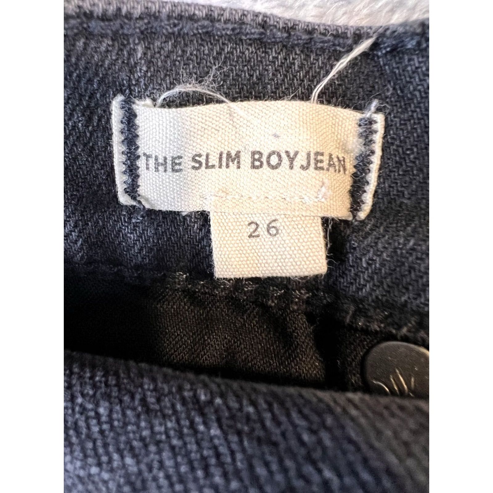 Madewell Madewell Jeans Black Size 26 Slim Boyfriend High Rise Denim Cotton Blend ZIP Button Pockets Size 30" / US 8 / IT 44 - 7 Thumbnail