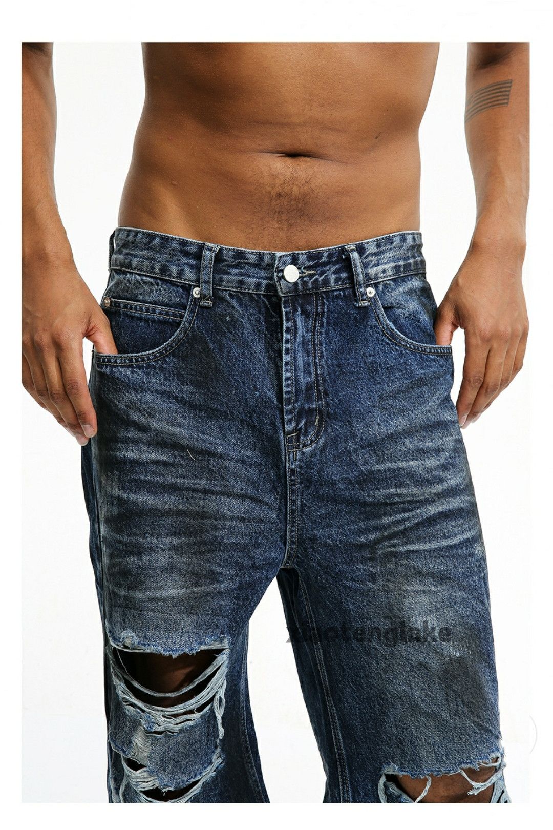 Jean × Vintage washed faded utility damaged ripped hiphop jeans Size US 32 / EU 48 - 9 Thumbnail