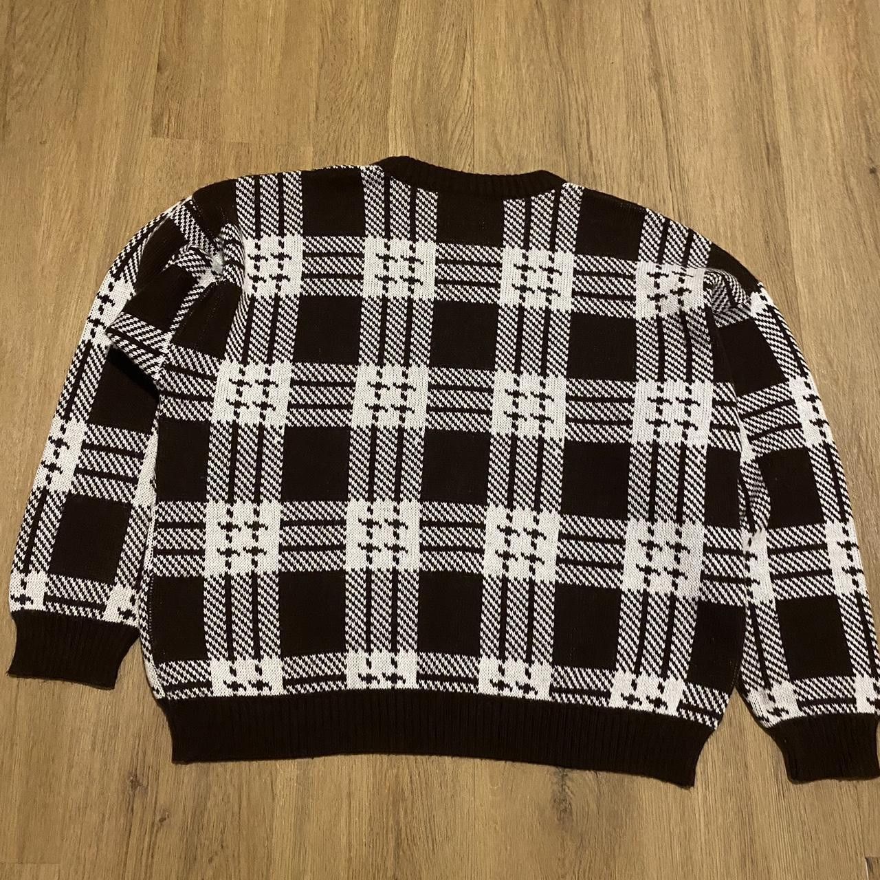 Other Oversized black and white plaid knit sweater Size US M / EU 48-50 / 2 - 3 Thumbnail
