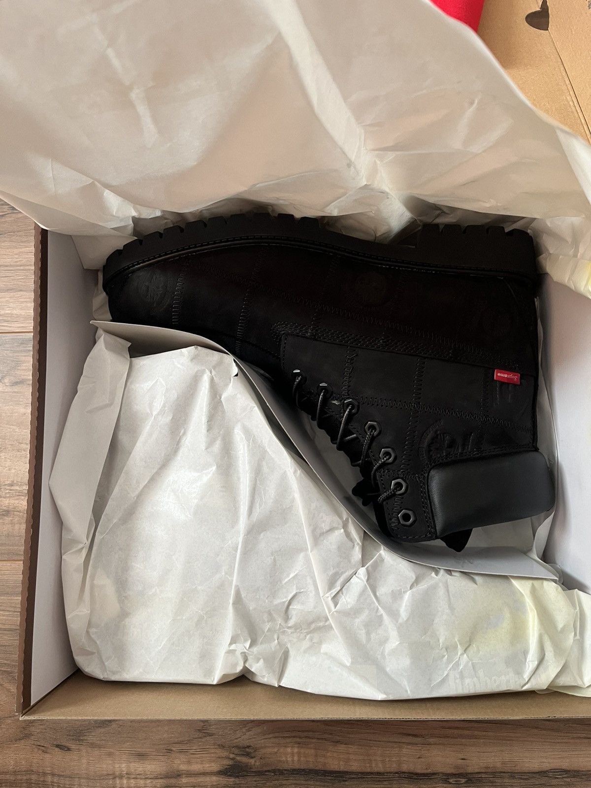 Supreme × Timberland Supreme Patchwork Timberland 6” Premium Waterproof Boot Size US 12 / EU 45 - 17 Thumbnail