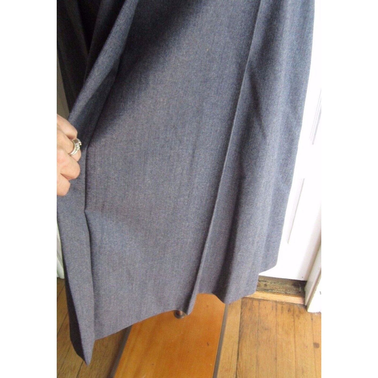 Other Vtg John Meyer Wool Box Side Pleated Midi Skirt Gray 1970s Size 30" / US 8 / IT 44 - 4 Thumbnail