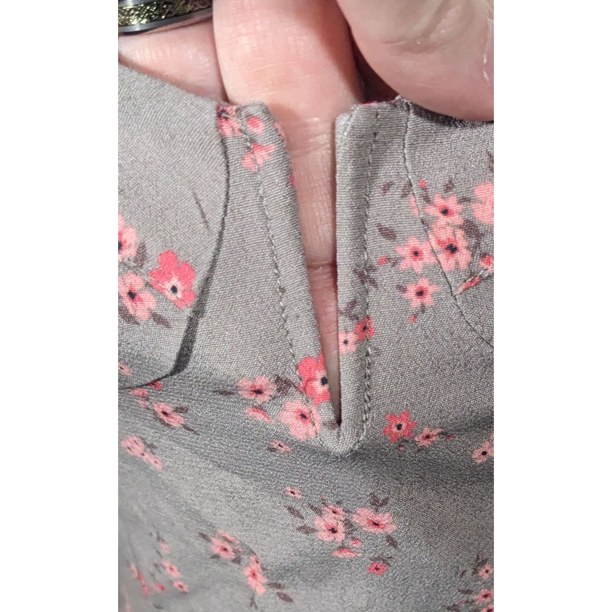 Other Blue Life Coquette Grey And Pink Floral Retro Summer Dress S Size M / US 6-8 / IT 42-44 - 15 Thumbnail