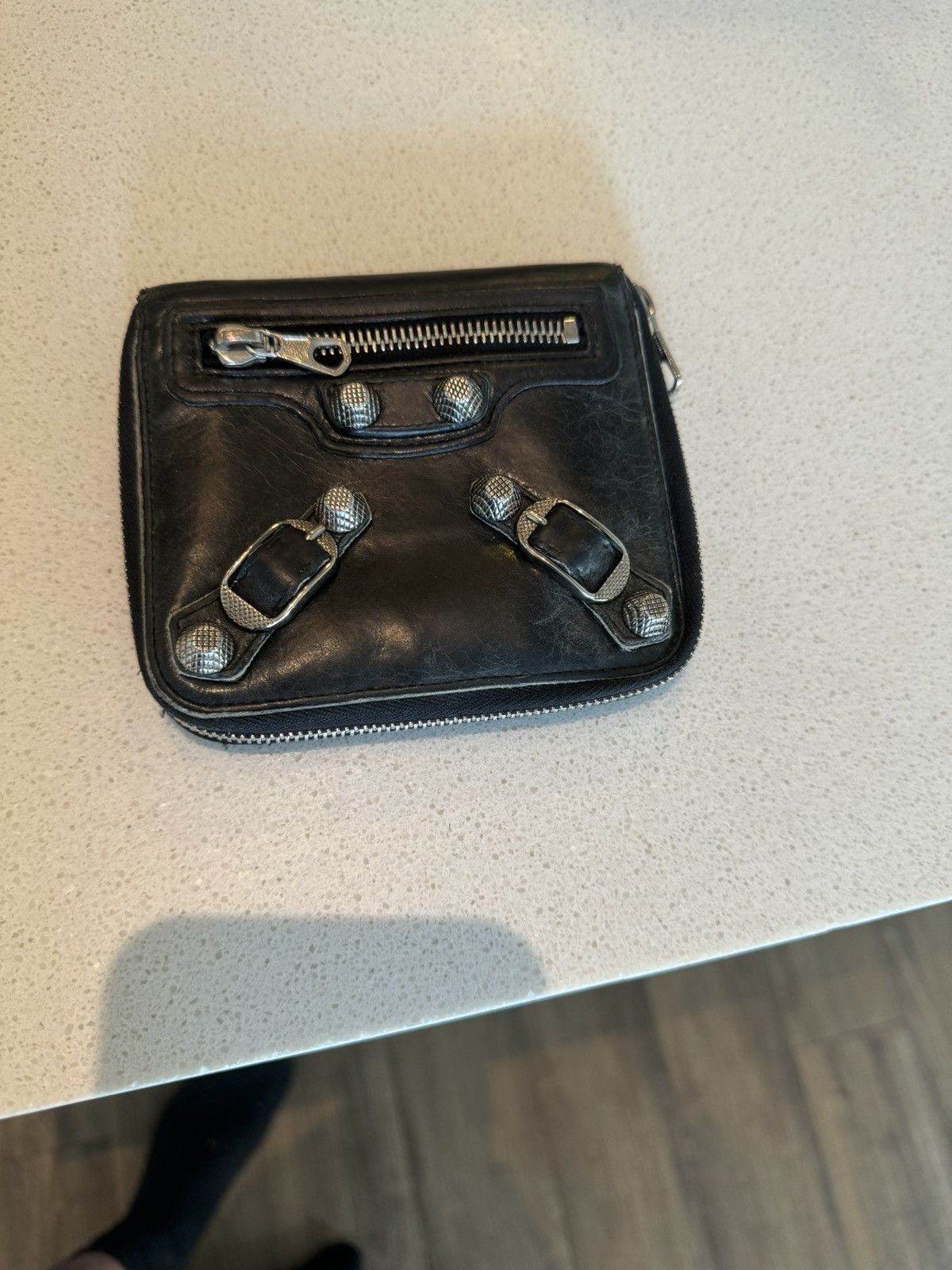 image of Balenciaga Cagole City Wallet in Black, Women's