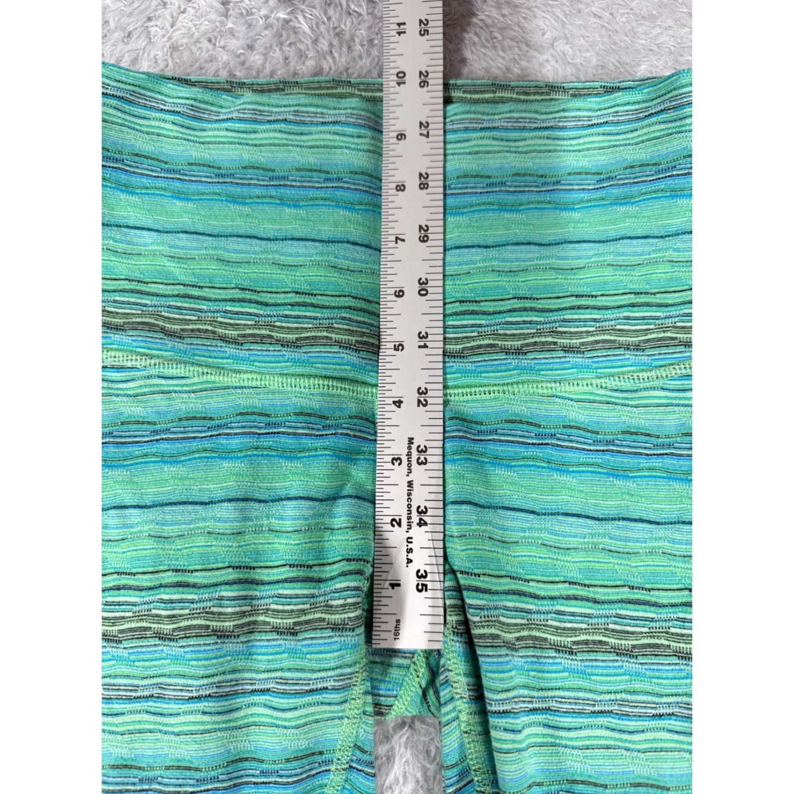 Lululemon Lululemon Pants Womens 4 Green Stripe Wunder Under Pant Hi-Rise Yoga Gym W5LA9S Size 27" / US 4 / IT 40 - 7 Thumbnail