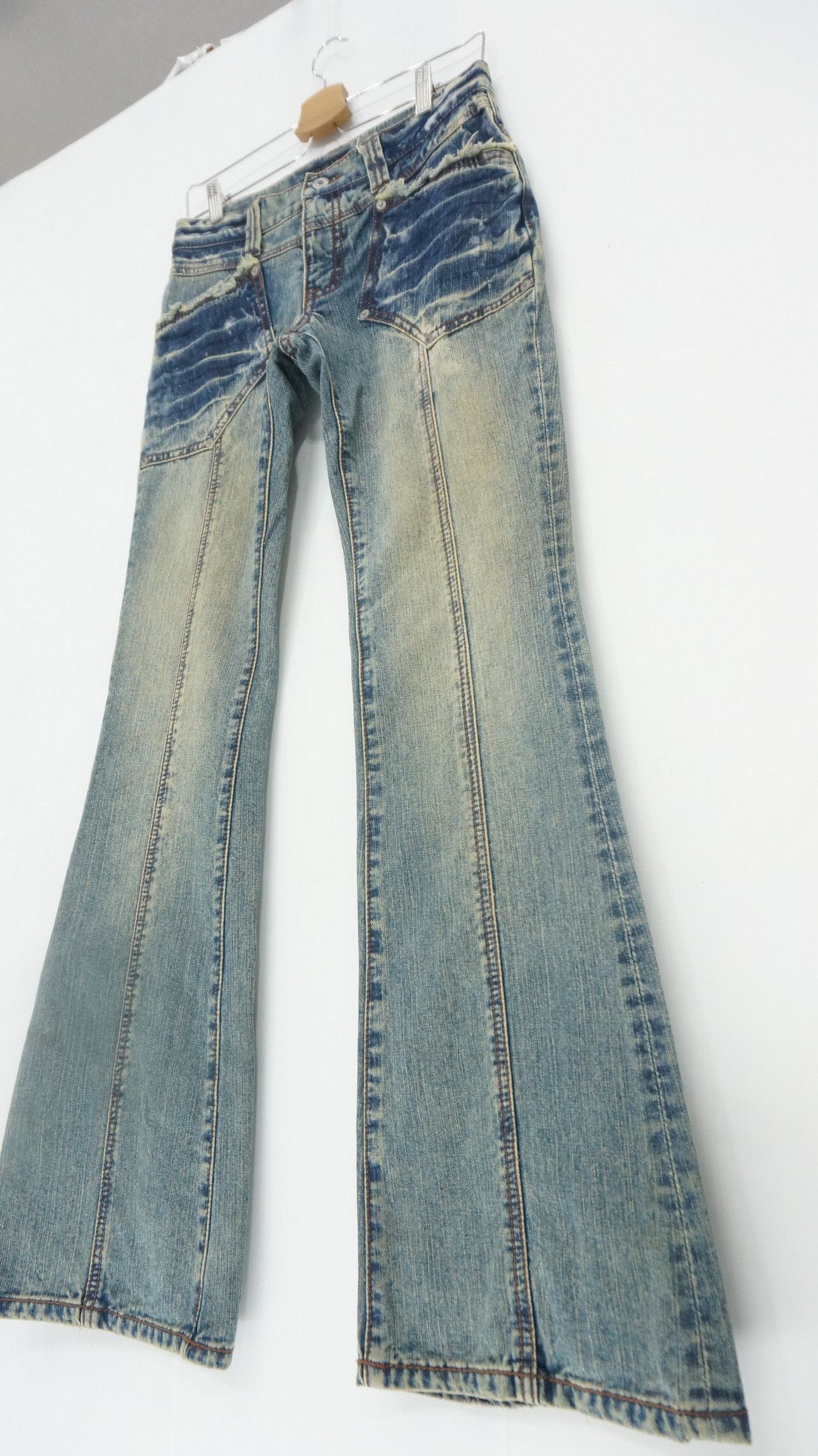 Morgan Homme Dope 🔥 MORGAN HOMME Distressed Flared Vintage Jeans Size US 28 / EU 44 - 2 Thumbnail