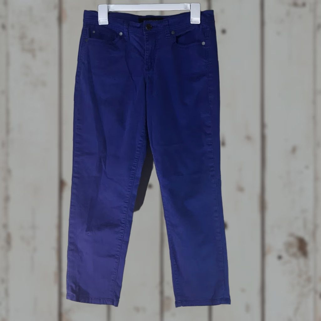 Calvin Klein CALVIN KLEIN Blue Skinny Cropped Jeans Womens Size 8 Regular Denim Size 30" / US 8 / IT 44 - 1 Thumbnail