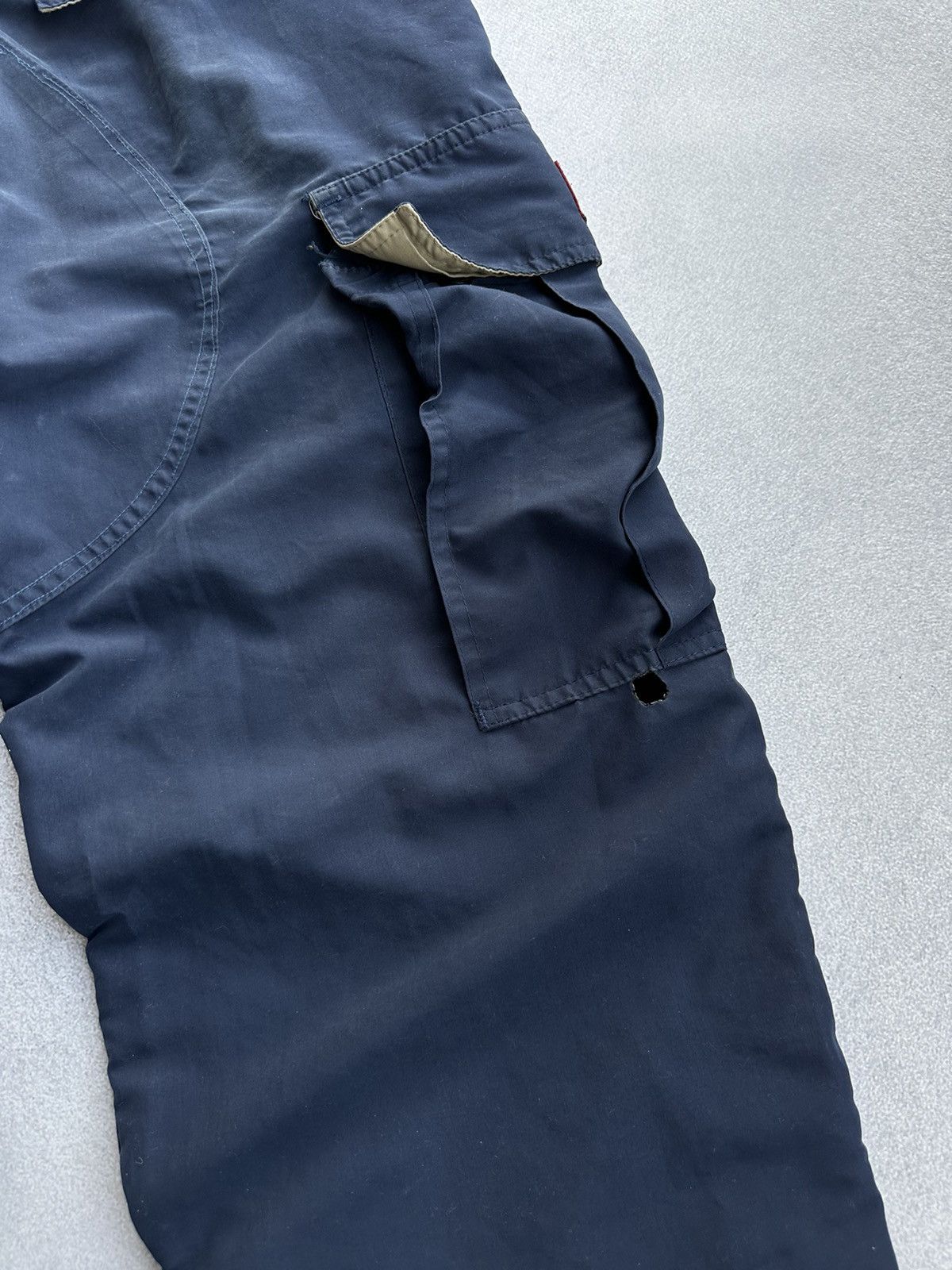 Vintage × World Industries Vintage World Industries 90sUSA Nylon Distressed Cargo Pants Size US 28 / EU 44 - 20 Thumbnail