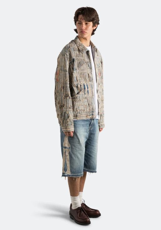 Kapital KAPITAL 14oz denim shorts short pants bone Skeleton indigo Size US 36 / EU 52 - 8 Thumbnail