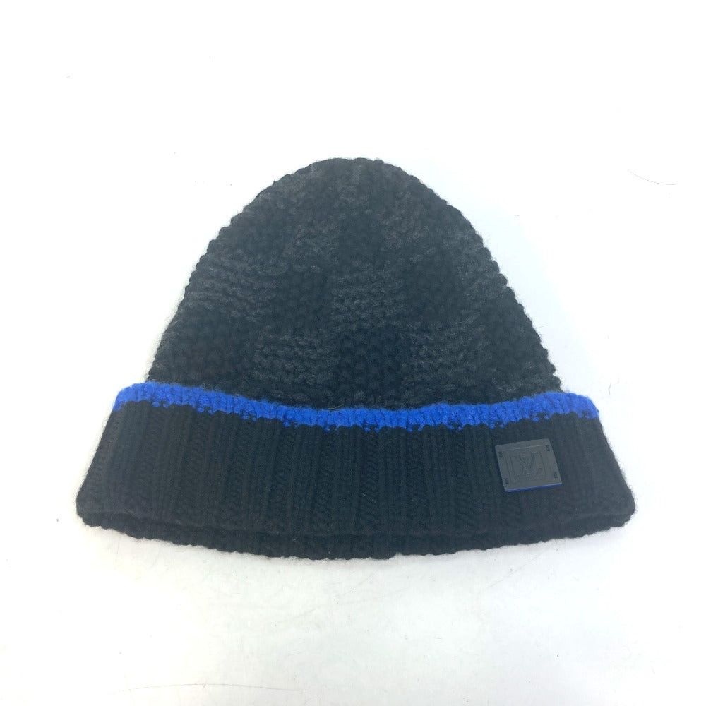 Louis Vuitton Louis Vuitton M71046 Damier Boneh Helsinki Beanie Chapeau Knitted Hat Knit Cap Cashmere Unisex Black Size ONE SIZE - 1 Thumbnail