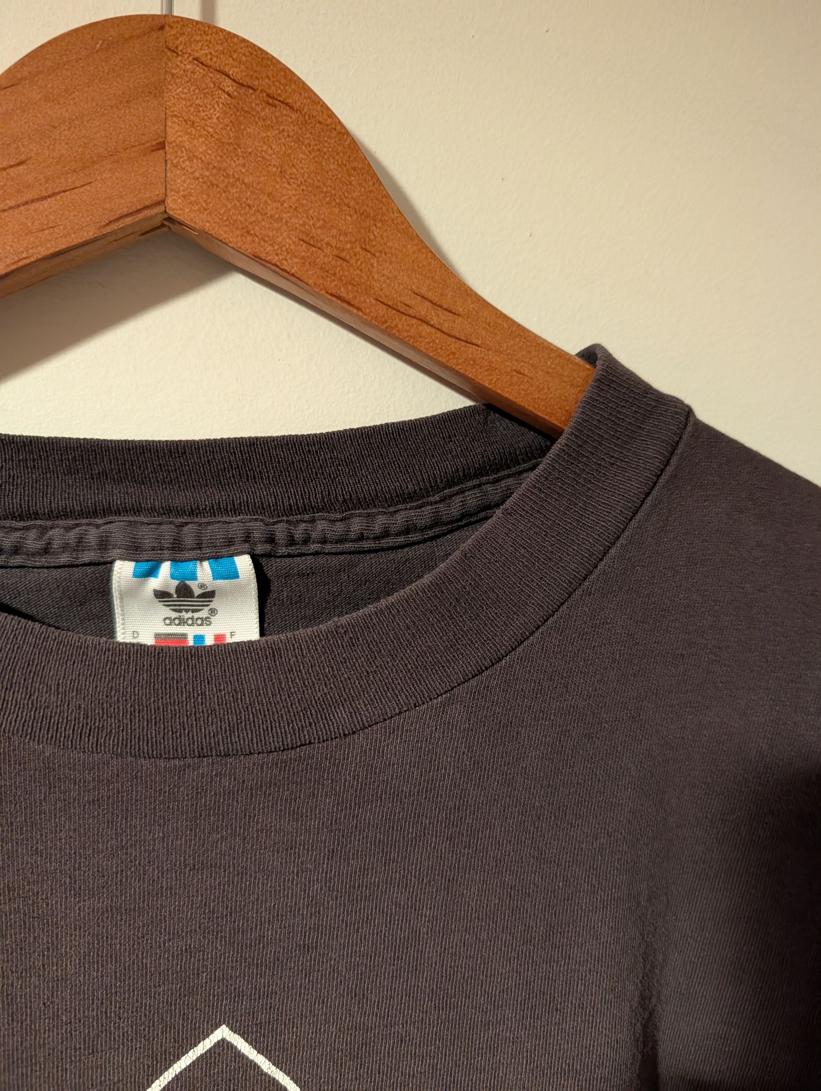 Adidas VTG 90s Adidas Abstract Logo T-Shirt Trefoil Made USA XL Size US XL / EU 56 / 4 - 4 Thumbnail