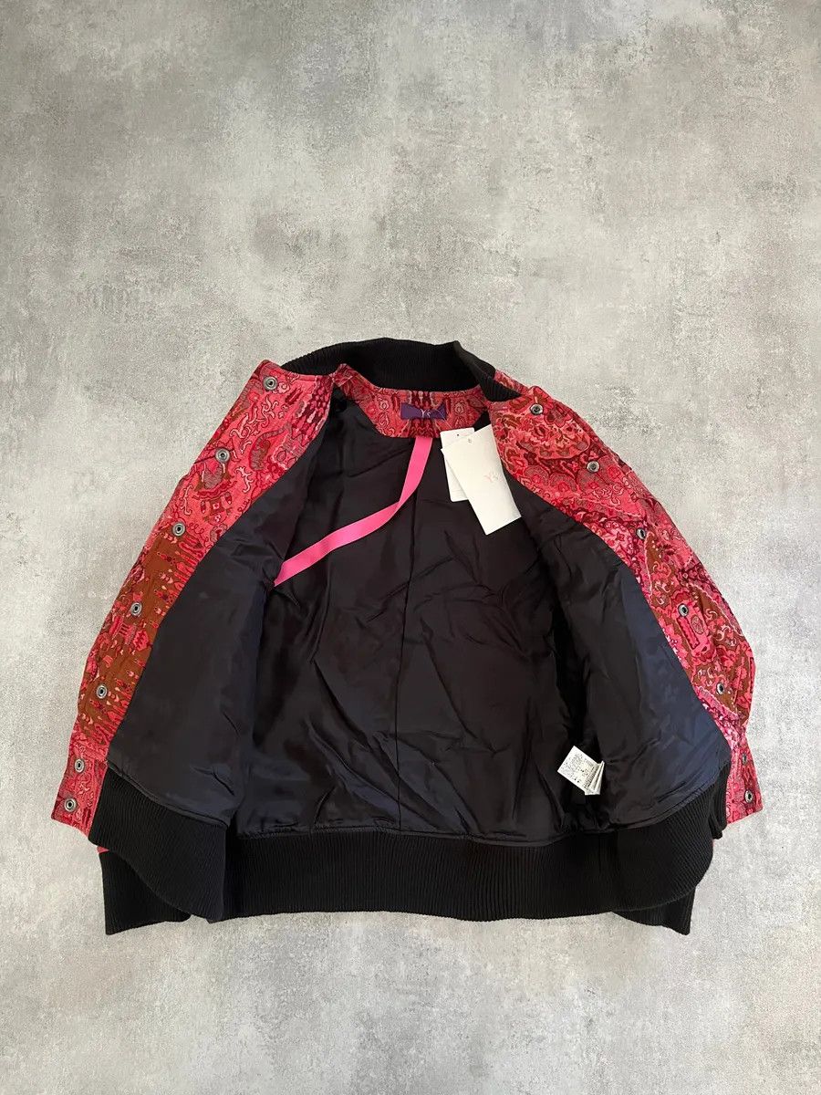 Vintage × Yohji Yamamoto AW2019 Yohji Yamamoto Silk Red Bomber Jacket Size XS / US 0-2 / IT 36-38 - 5 Thumbnail