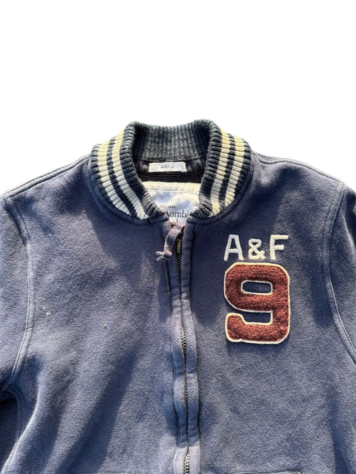 Y2k Abercrombie & Fitch Varsity Jacket (A&F “9”)