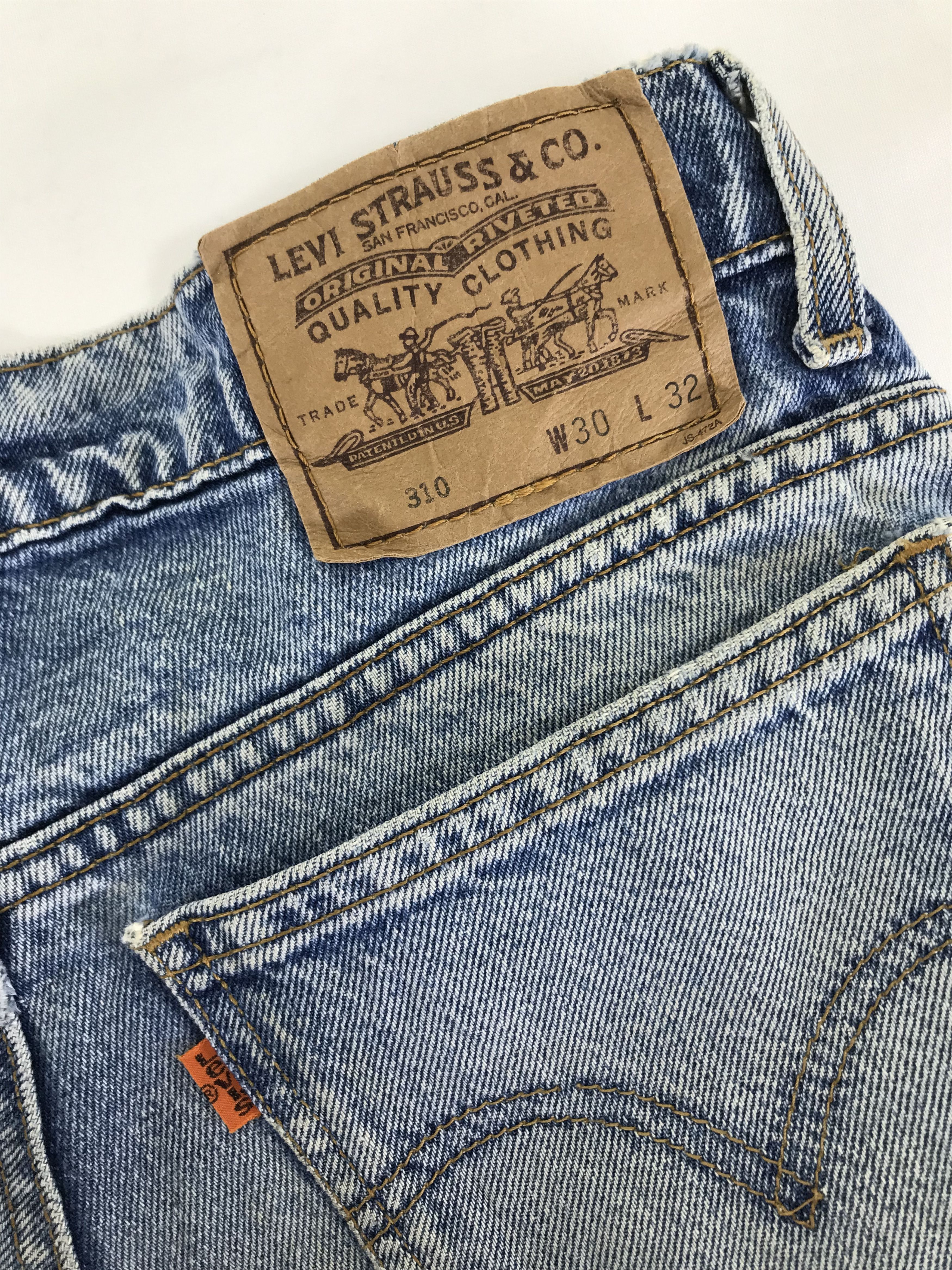Levi's Vintage 90s Levi's 310 Light Wash Orange Tab Jeans Size US 29 - 12 Thumbnail