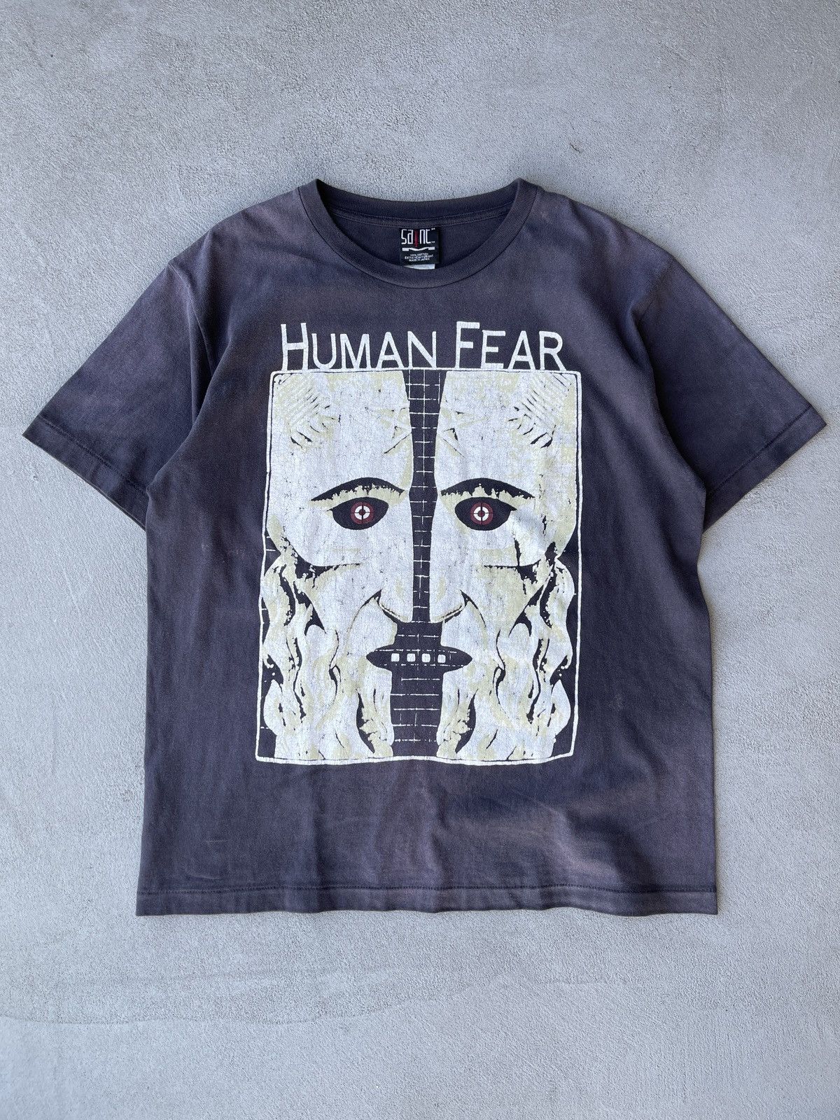 image of Archival! 2010S Saint Michael Human Fear Tee (M) in Faded Black, Men's (Size Medium)