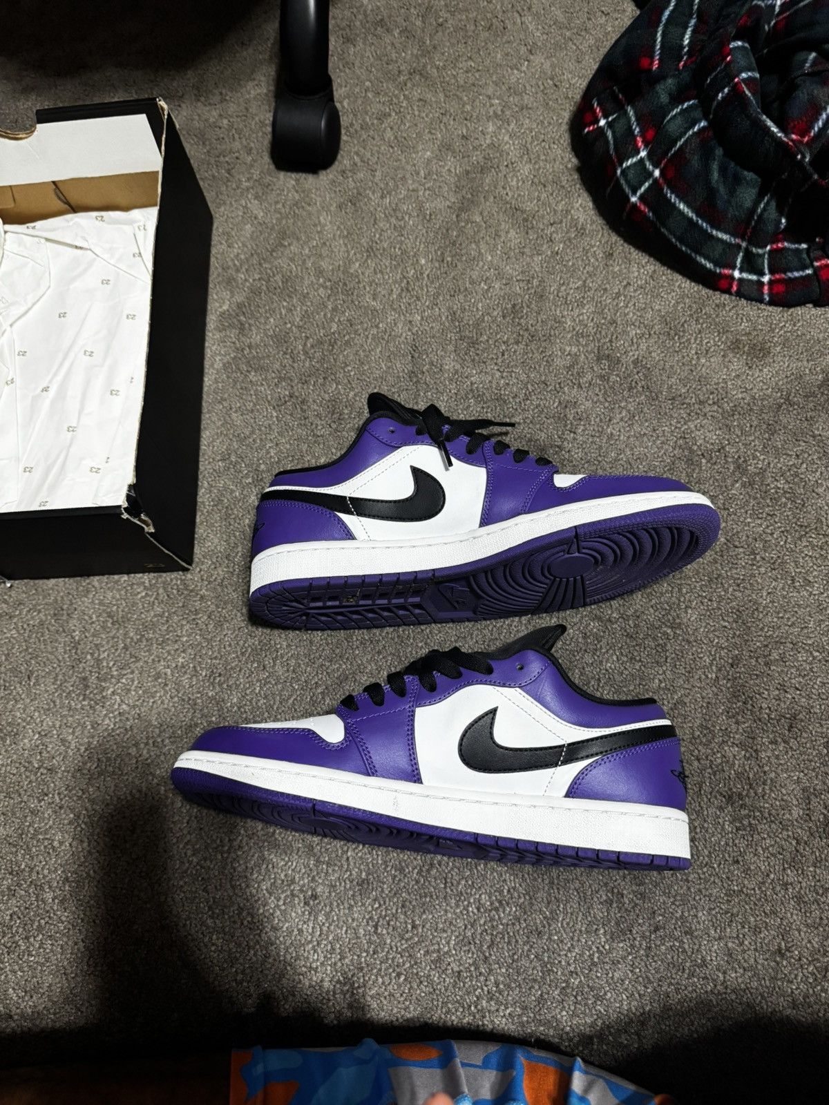 Jordan Brand Low Court Purple Jordan 1 Size US 9.5 / EU 42-43 - 2 Thumbnail