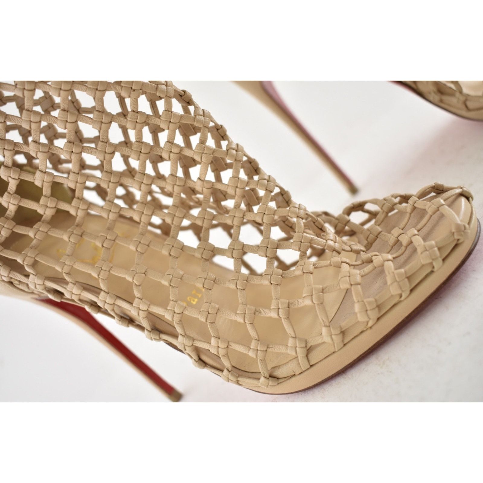 Christian Louboutin Christian Louboutin Porligat 120 Nu Nude Beige Caged Size US 6.5 / IT 36.5 - 6 Thumbnail