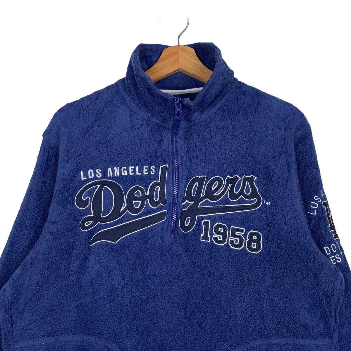 MLB MLB Los Angeles Dodgers Big Logo Half Zip Fleece #0077-C5 Size US M / EU 48-50 / 2 - 3 Thumbnail