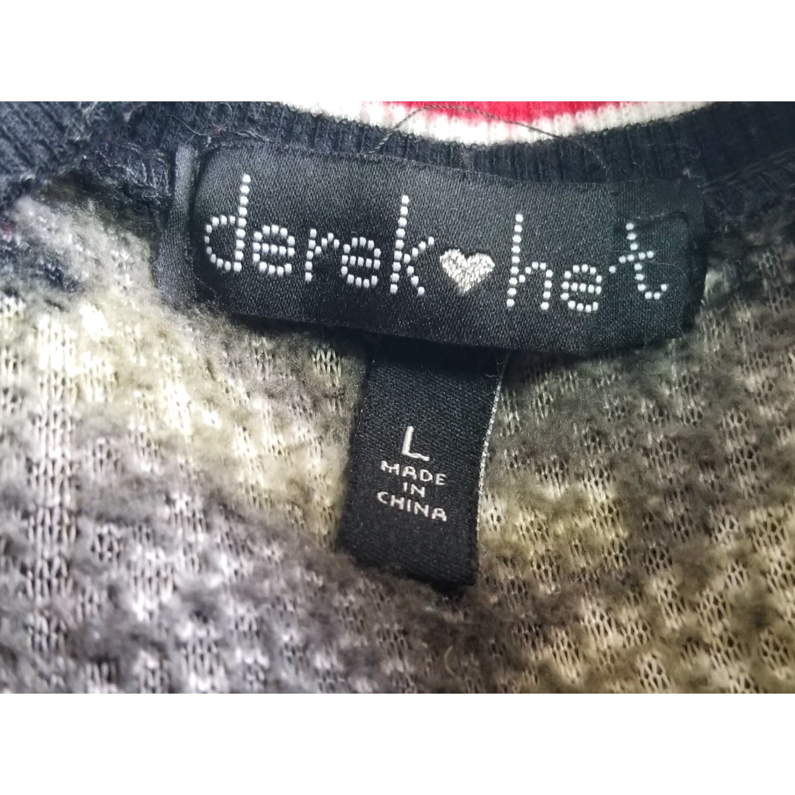 Vintage Derek Heart Women's Pullover Sweatshirt Camouflage Sherpa Fuzzy Green Crewneck L Regular Size L / US 10 / IT 46 - 3 Thumbnail