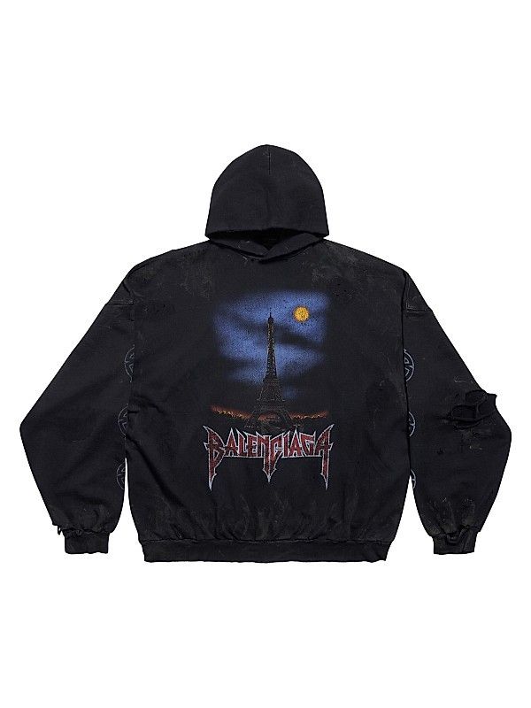 Balenciaga Balenciaga Paris Moon hoodie large fit Size US XL / EU 56 / 4 - 1 Thumbnail