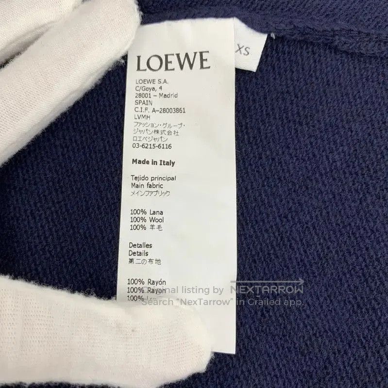 Loewe Loewe Women's Navy Wool Knit Top with Ribbons . Size XS / US 0-2 / IT 36-38 - 7 Thumbnail