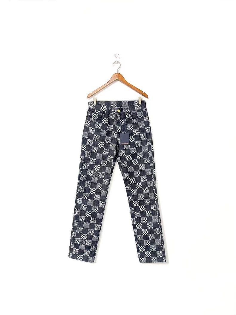 Louis Vuitton Louis Vuitton Checkerboard Denim Jeans Size US 30 / EU 46 - 1 Thumbnail
