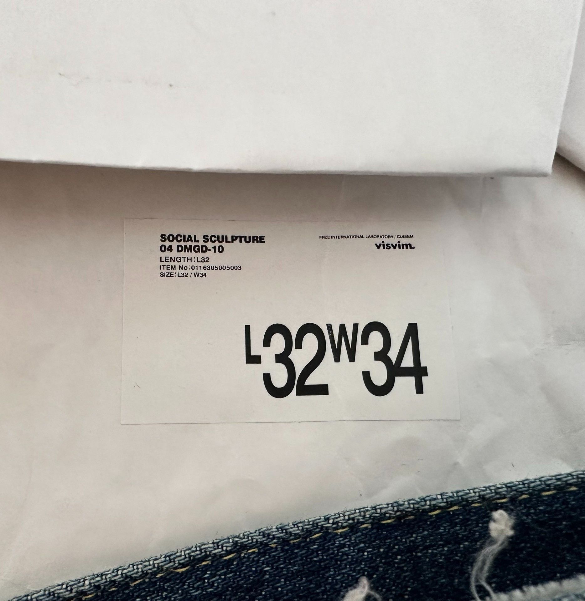 Visvim VISVIM SOCIAL SCULPTURE DMGD-10 D10. jeans Nextarrow-2501 Size US 34 / EU 50 - 6 Thumbnail