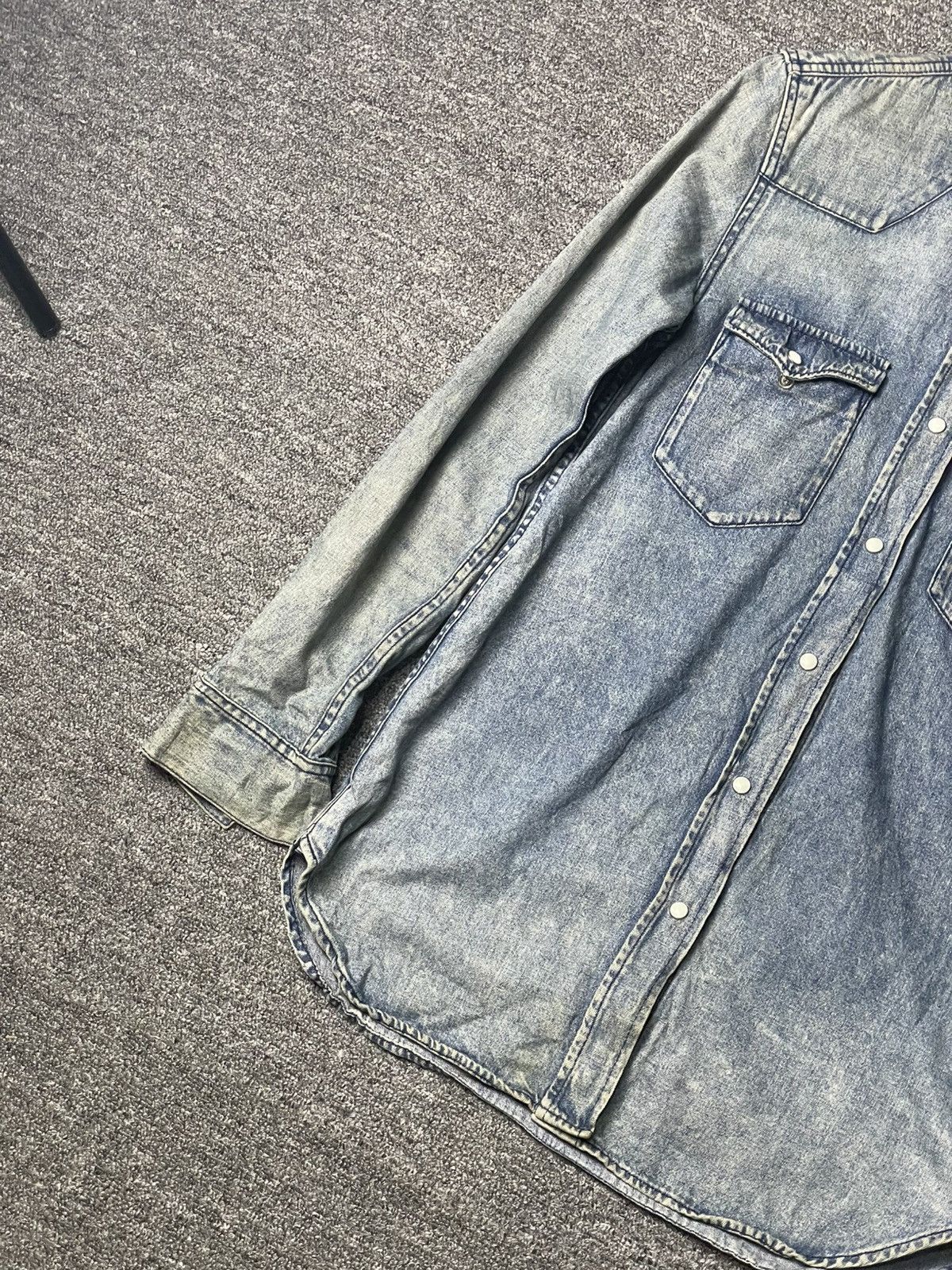 Japanese Brand × Vintage Moussy Vintage Casual Denim Button Up Shirts (93) Size US XXS / EU 40 - 4 Thumbnail