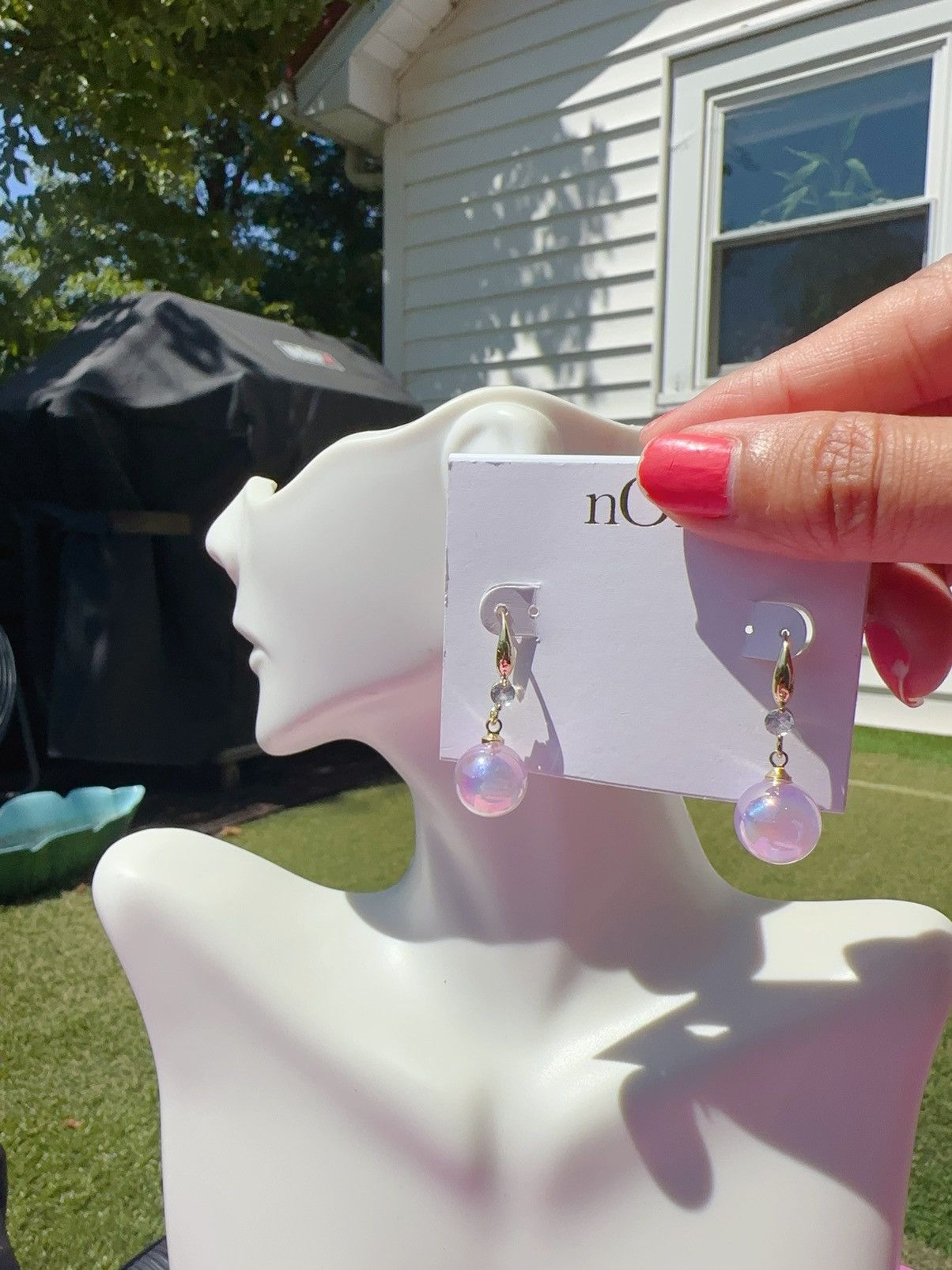 Designer Noir gold tone reflective colorful purple pearl 925 steering Size ONE SIZE - 3 Thumbnail