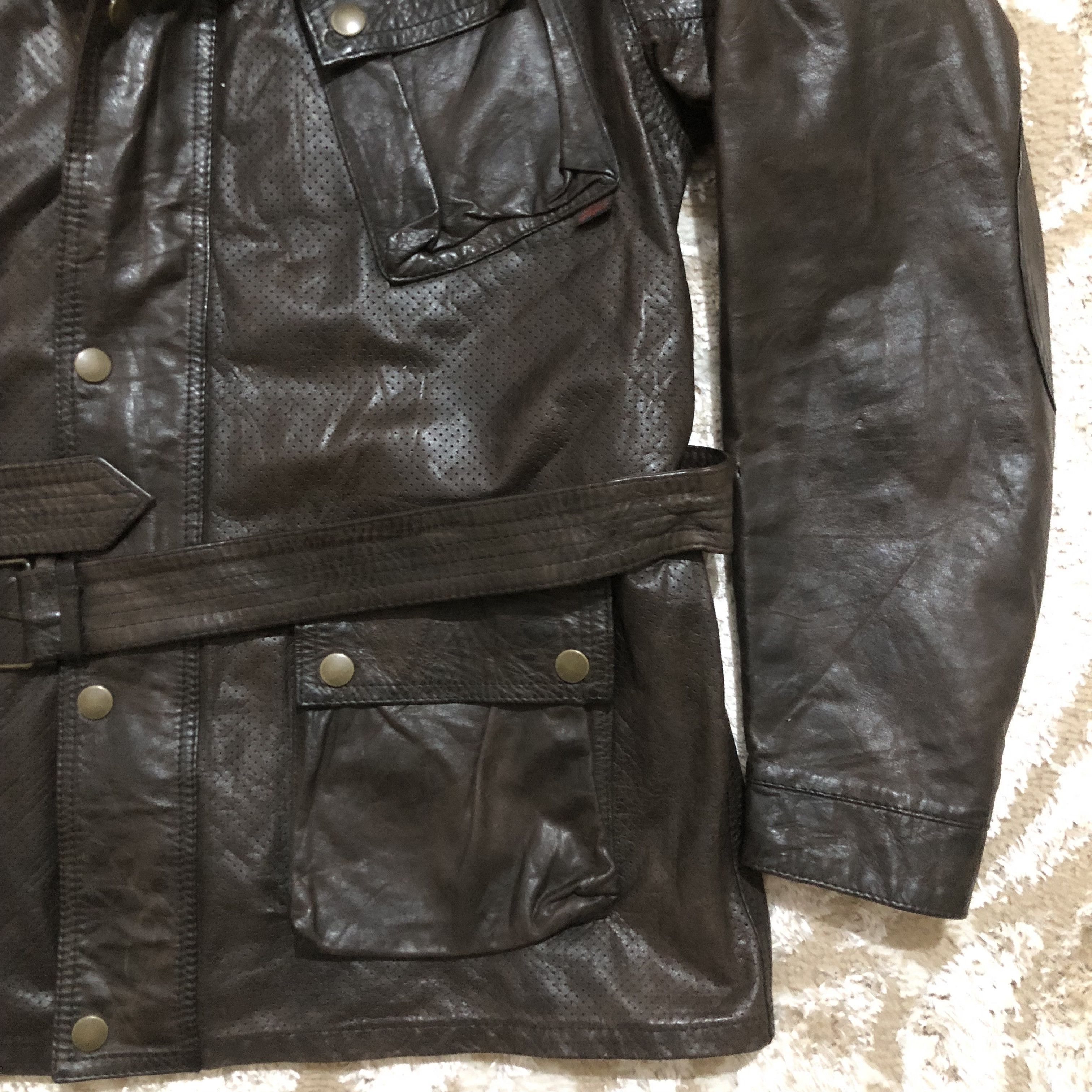 Belstaff Belstaff Panther Leather Jacket Dark Brown Vintage Leather Size US XXL / EU 58 / 5 - 8 Thumbnail
