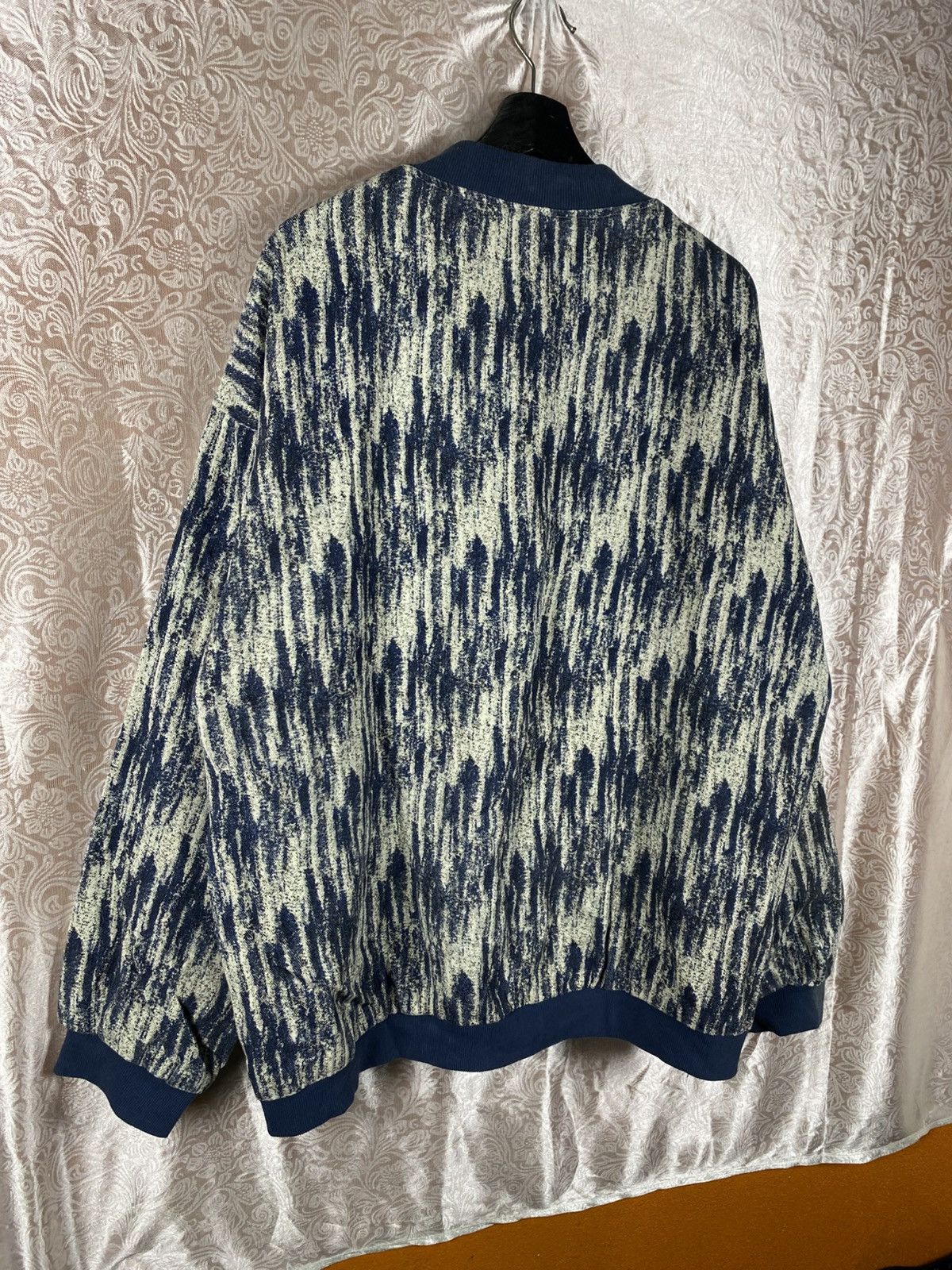 Vintage Struggle Abstract Pattern Jacket Blue Cream Snap Button Size US XL / EU 56 / 4 - 12 Thumbnail