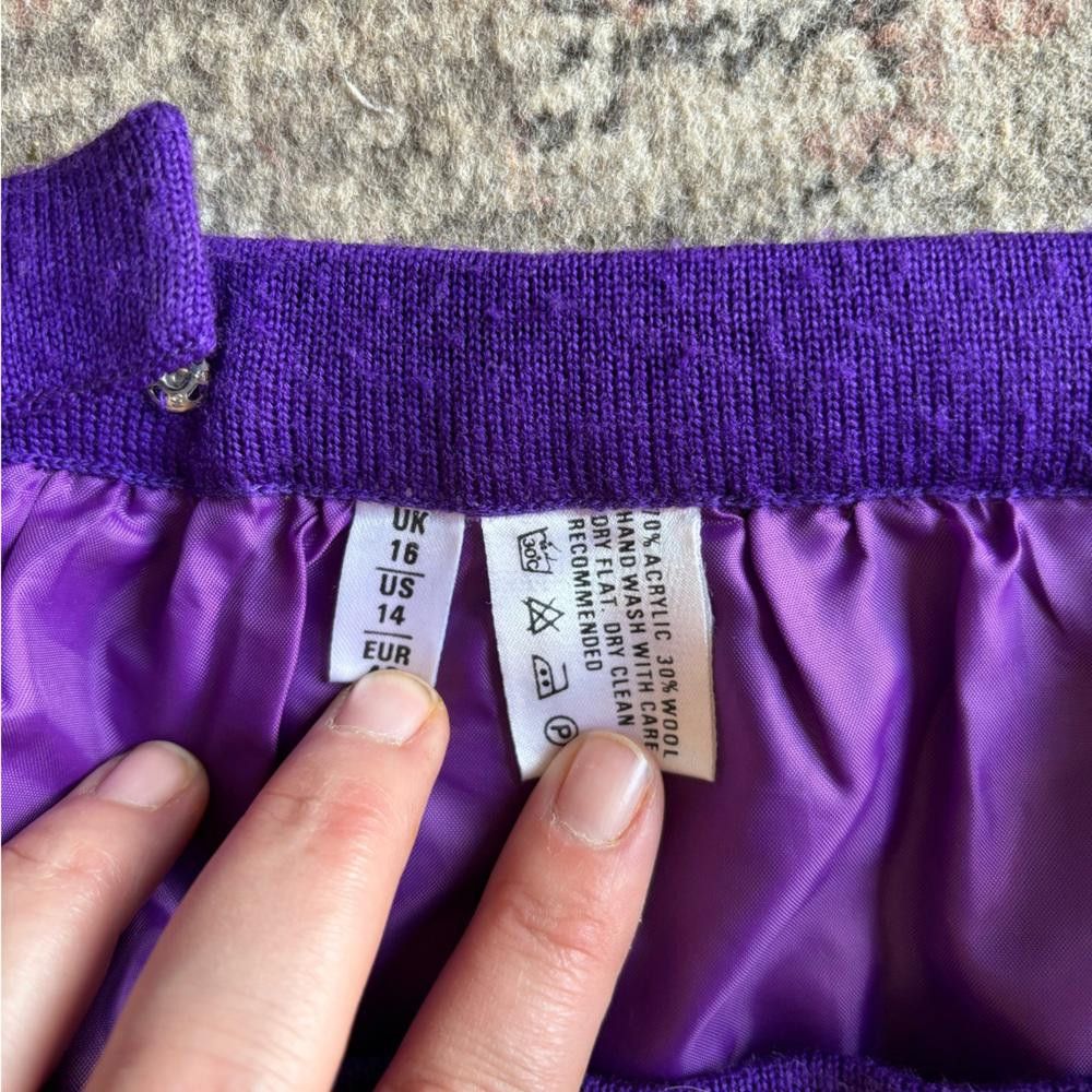 Designer Vintage Tricoville Two-Piece Skirt Set Size 36" / US 14 / IT 50 - 5 Thumbnail