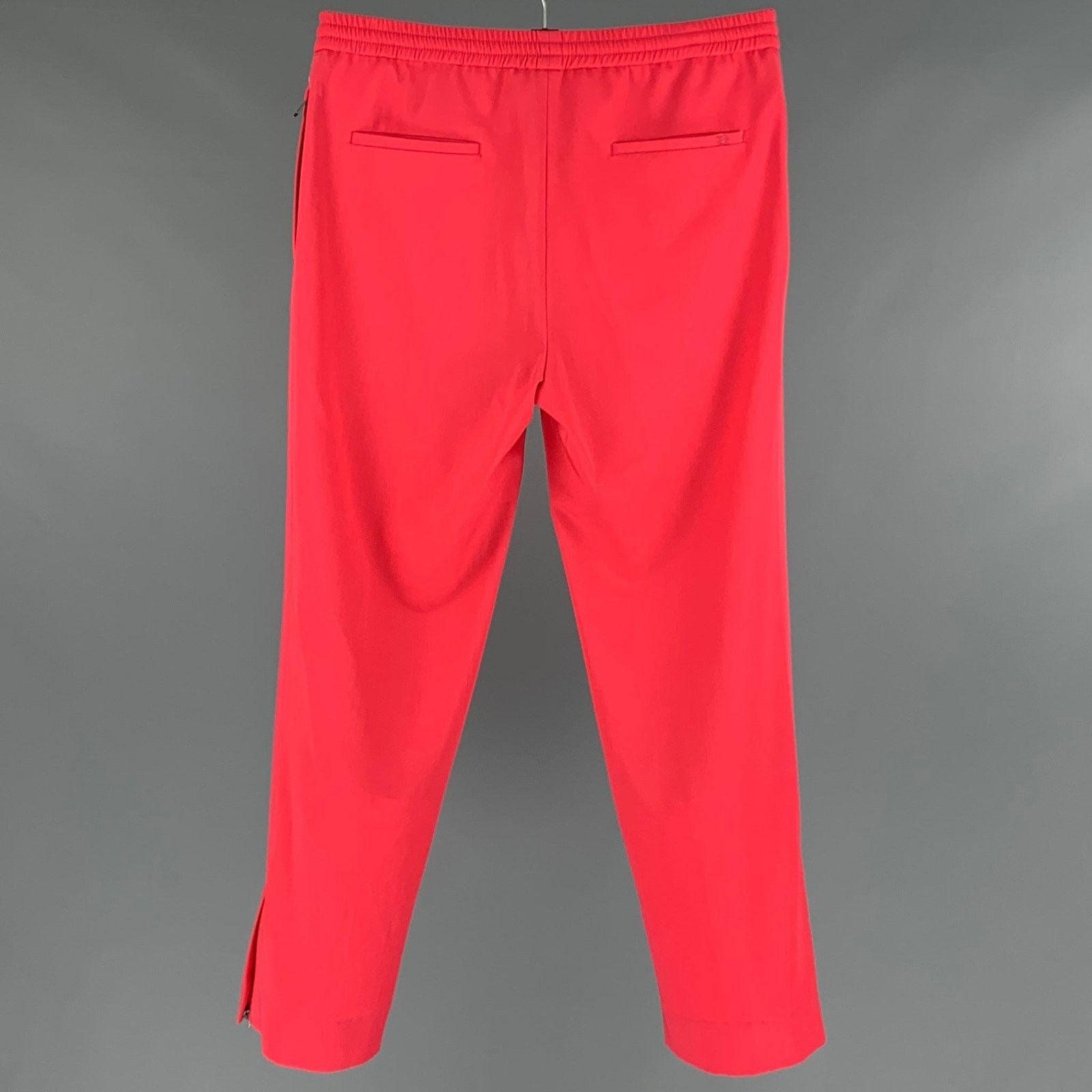Valentino VALENTINO Size 32 Pink Wool Elastic Waistband Casual Pants Size US 32 / EU 48 - 2 Thumbnail