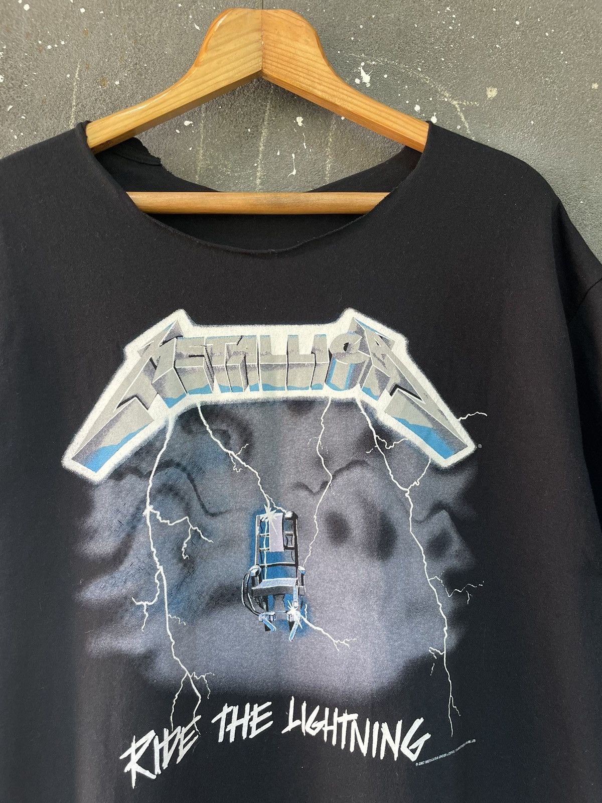 Metallica Vintage Metallica 2007 Ride The Lightning T-Shirt Black Size US XL / EU 56 / 4 - 5 Thumbnail