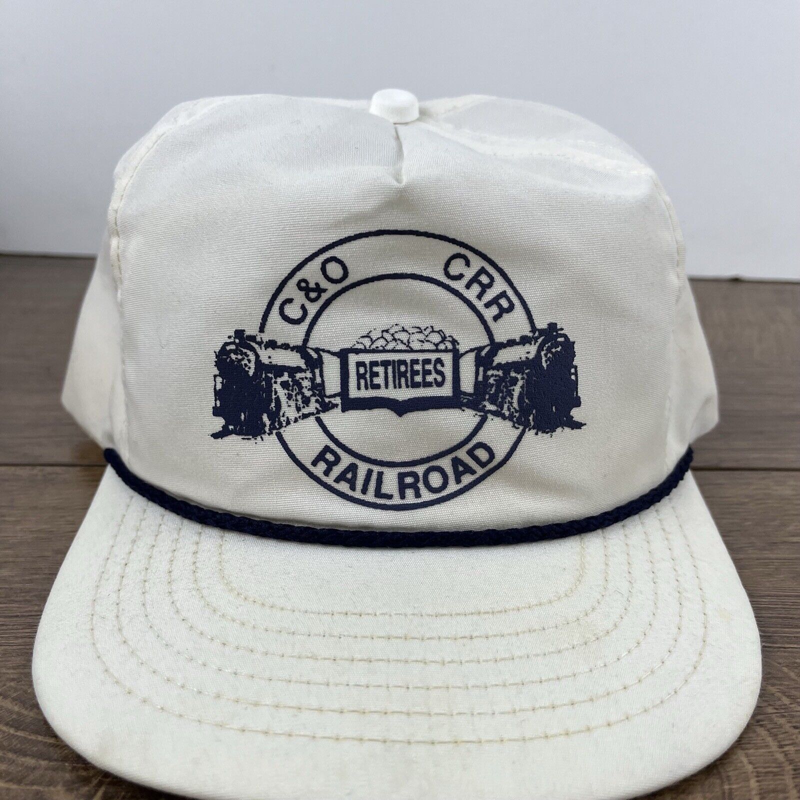 Other C&O CRR Railroad Hat Snapback Hat White Hat Adjustable White Size ONE SIZE - 6 Thumbnail
