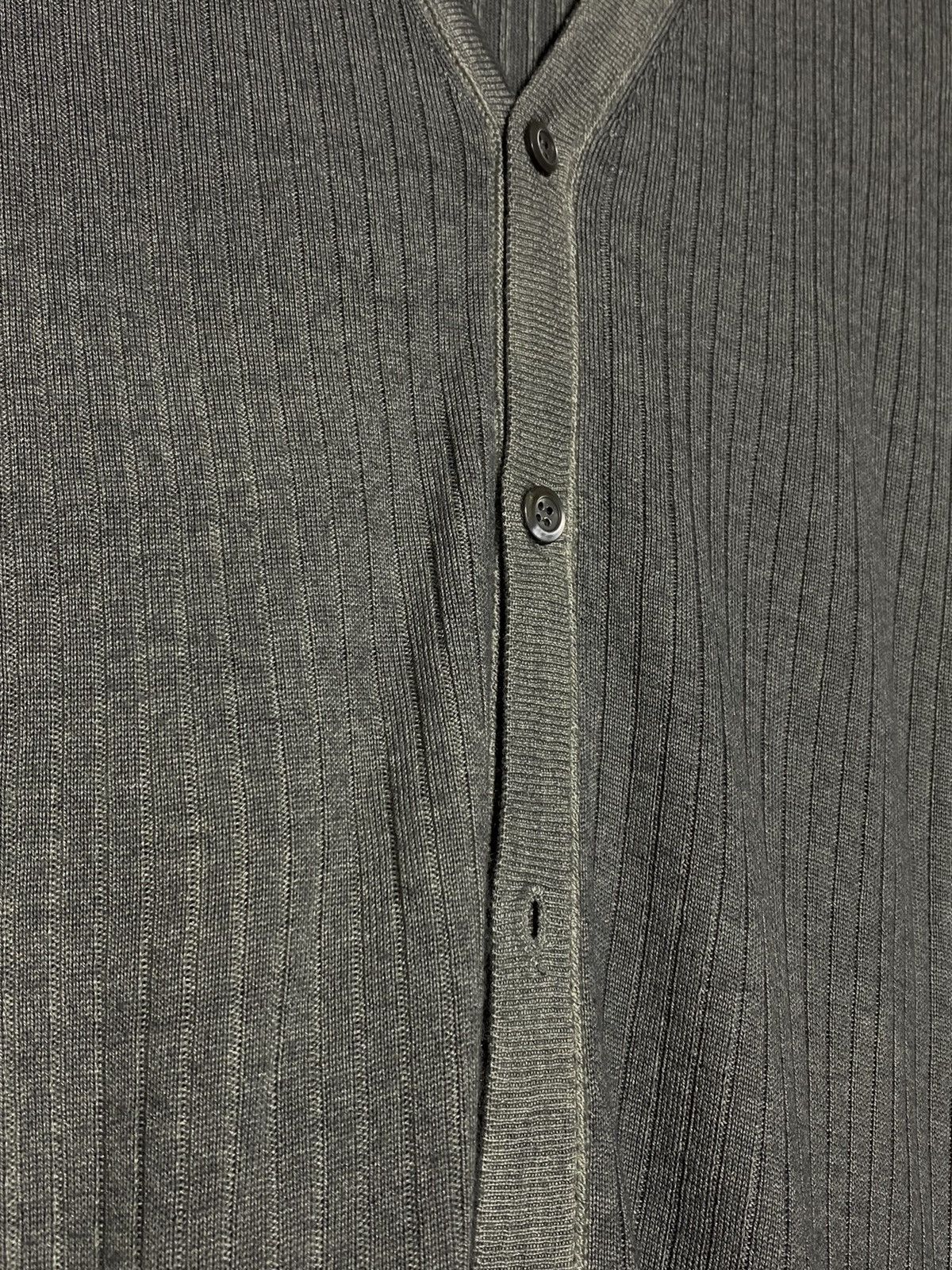 Prada Prada wool silk grey v-neck cardigan sweater Size US XL / EU 56 / 4 - 10 Thumbnail