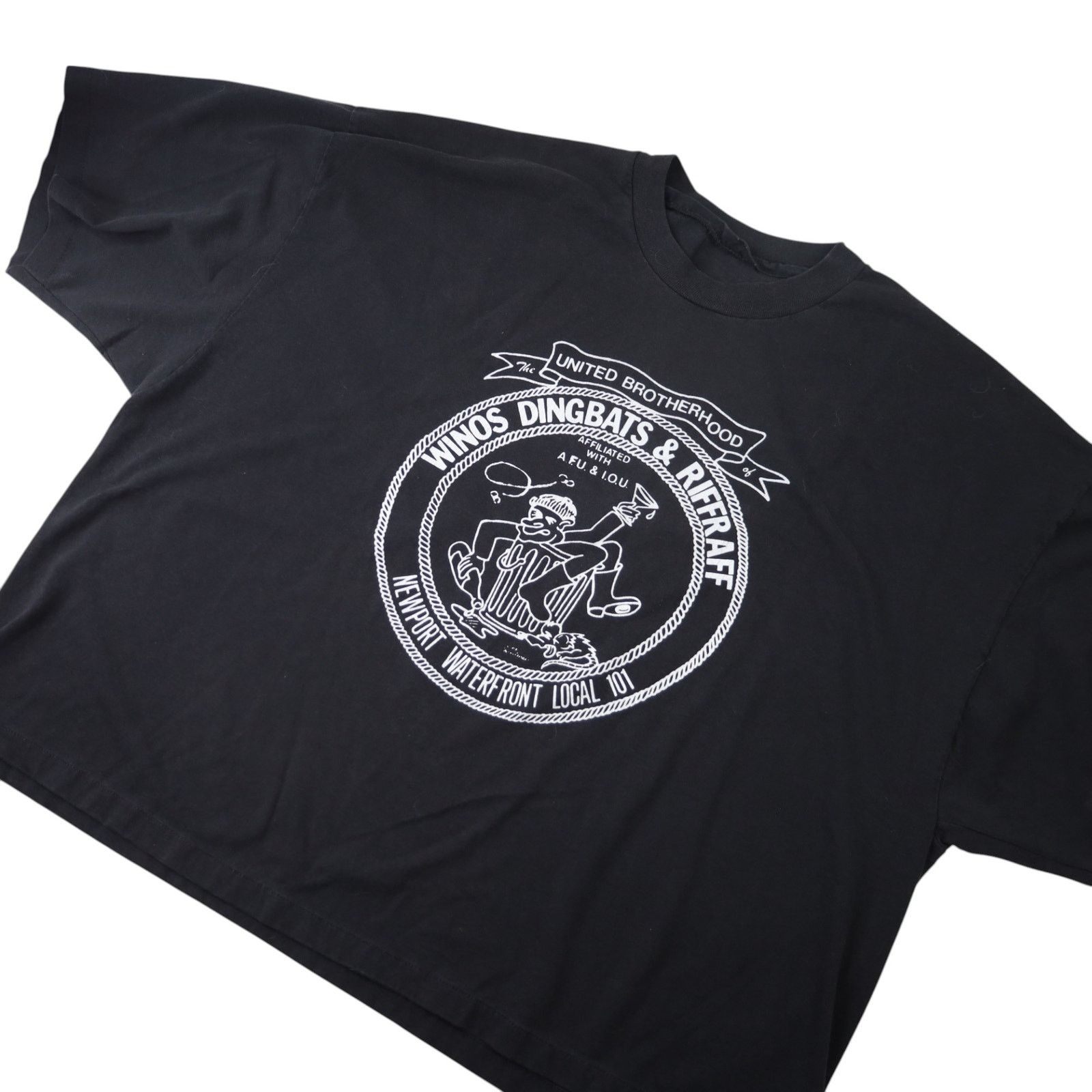 Vintage VTG Brotherhood of Winos, Dingbats, and Riff Raff Crop T Size US XL / EU 56 / 4 - 2 Thumbnail