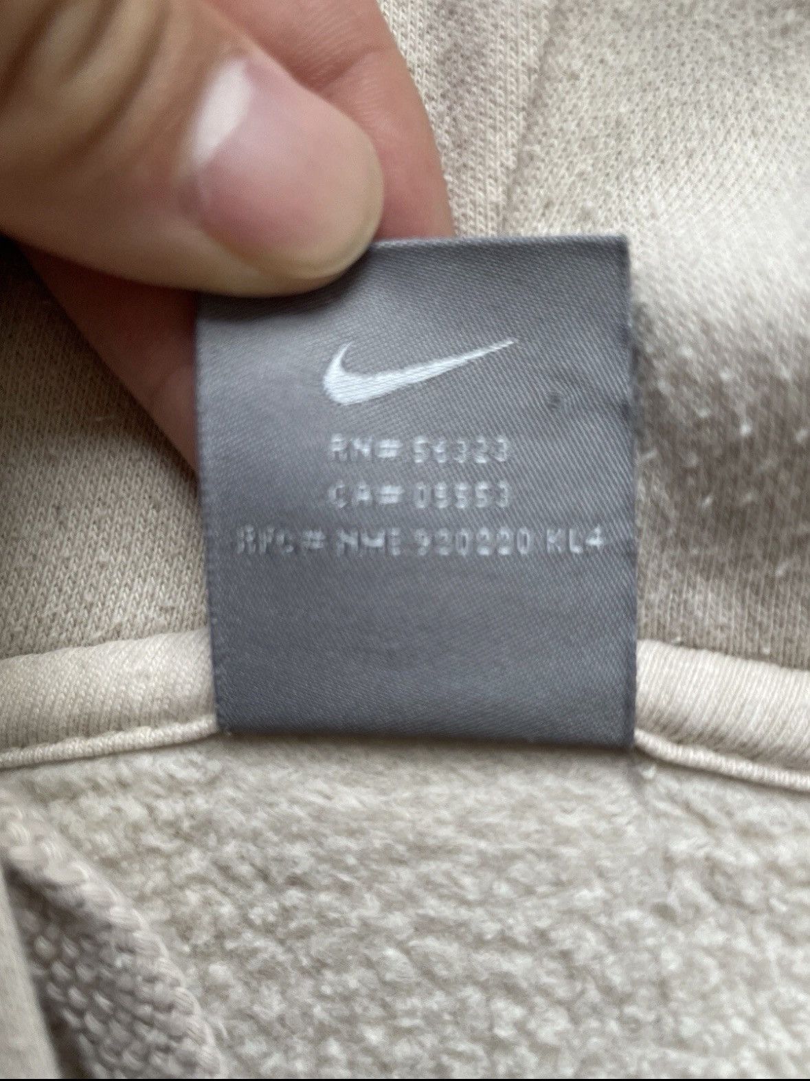 Nike Vintage 00’s Nike Y2K Zip Up Hoodie Jacket Beige Size XL Size US XL / EU 56 / 4 - 6 Thumbnail