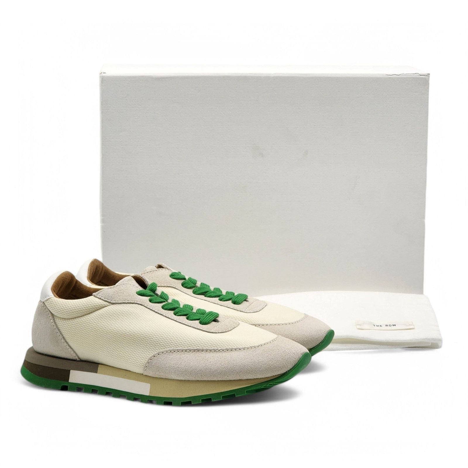 The Row Owen Runner Sneakers - Mesh & Suede - Beige/Green 35.5 Size US 5.5 / IT 35.5 - 7 Thumbnail