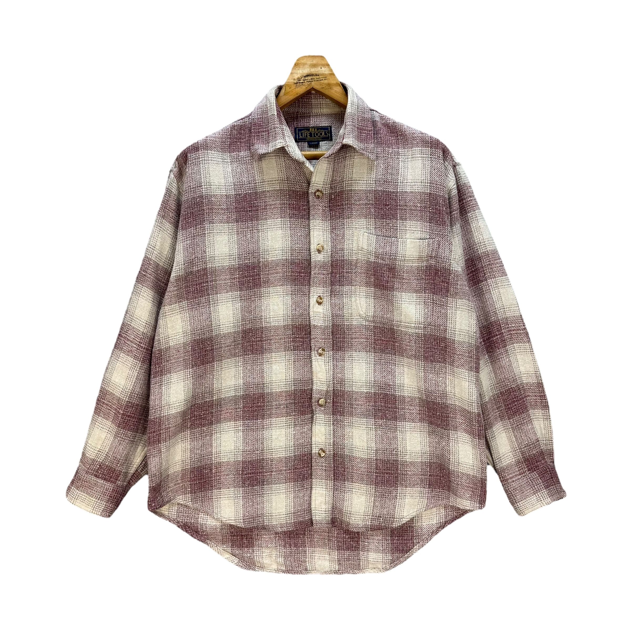 Vintage LIFE TOOL BY COX CHECKED PLAID BUTTON UPS SHIRT #9000-47 Size US L / EU 52-54 / 3 - 1 Thumbnail