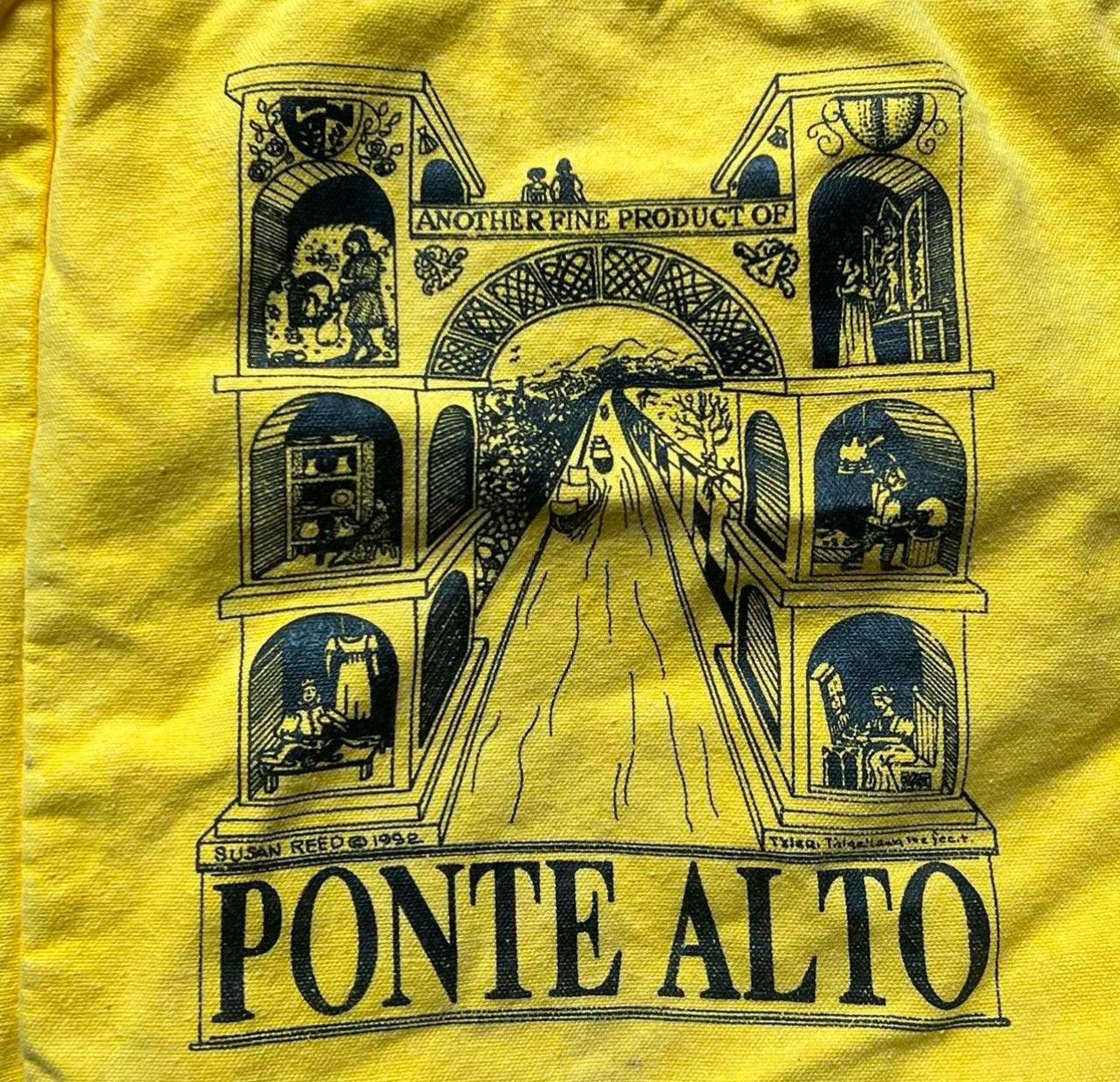 Vintage Vintage 1990s vintage tote bag with a beautiful yellow fade Size ONE SIZE - 4 Thumbnail