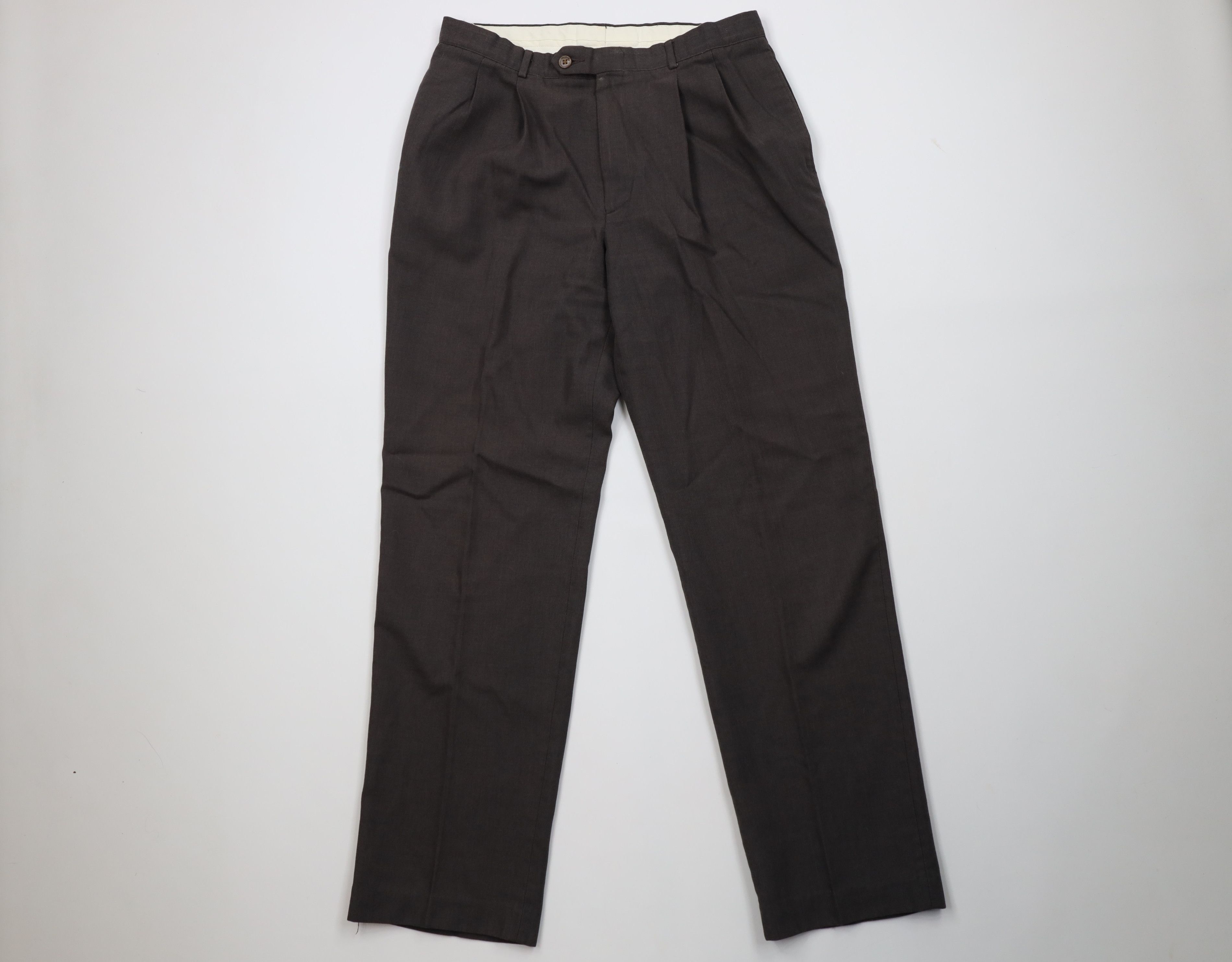 Vintage Vintage 90s Streetwear Gabardine Blend Pleated Chino Pants Size US 30 / EU 46 - 1 Thumbnail