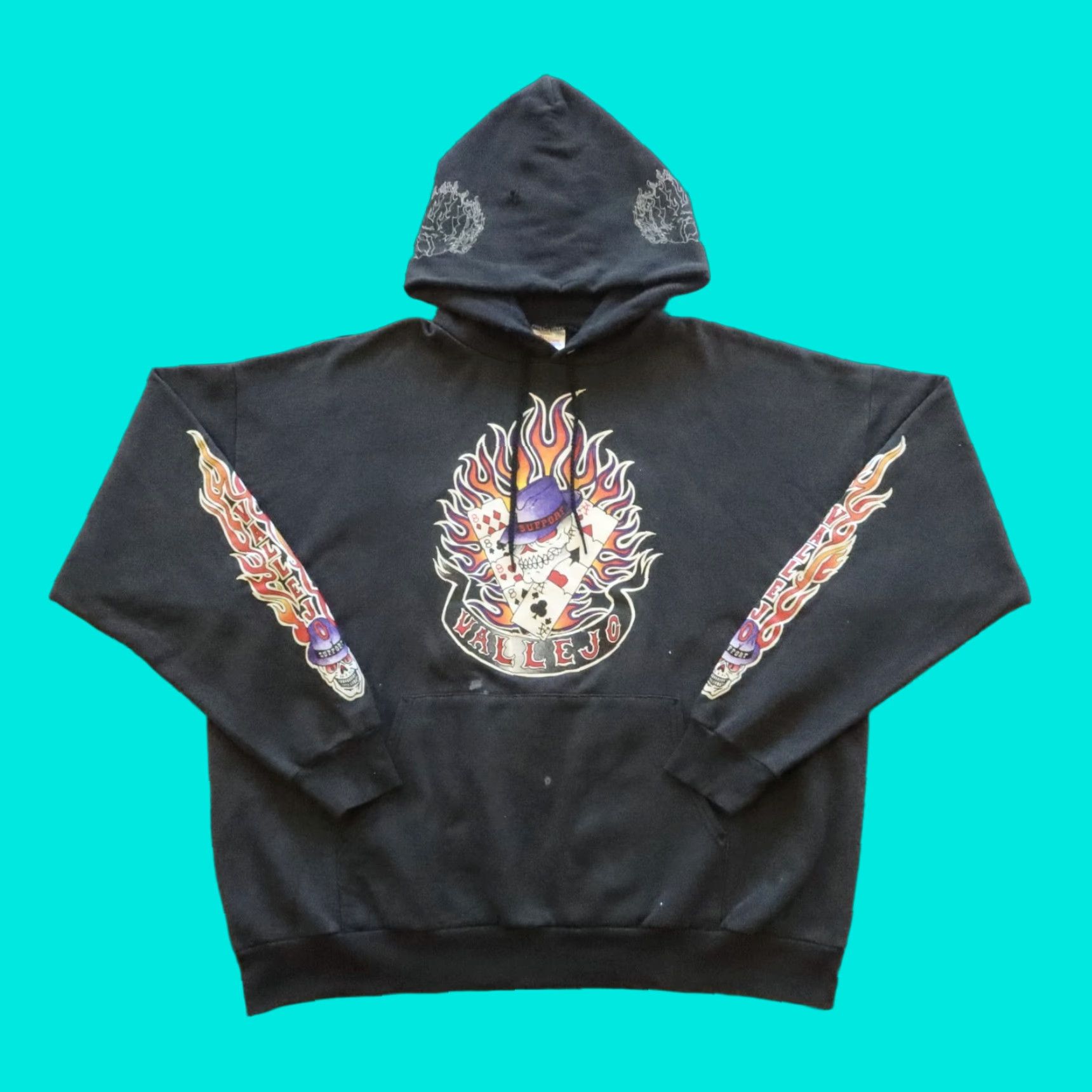 Hanes VINTAGE Vallejo Hells Angels Support 81 Hoodie Sweatshirt XXL Black Mens Hoodie 2XL 81s Size US XXL / EU 58 / 5 - 1 Thumbnail