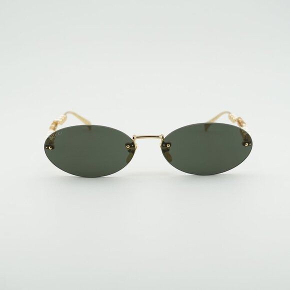 Gucci Gucci GG1922S 001 Sunglasses Gold with White Pearl Oval Size ONE SIZE - 2 Thumbnail