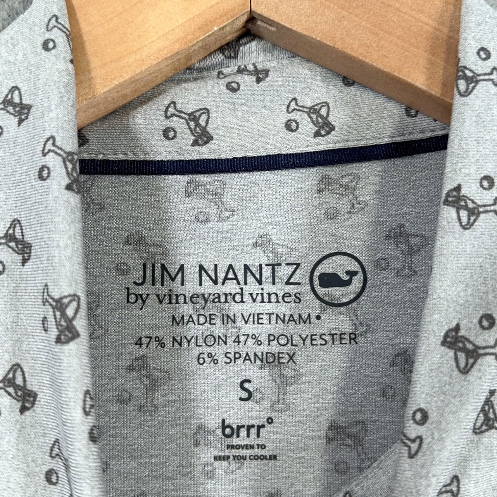 Vineyard Vines Vineyard Vines Jim Nantz Palmero golf polo shirt S Gray Short Sleeve Moisture Wicking Logo, Lightweight, Stretch, 3-Button Collar Mens Size US S / EU 44-46 / 1 - 3 Thumbnail