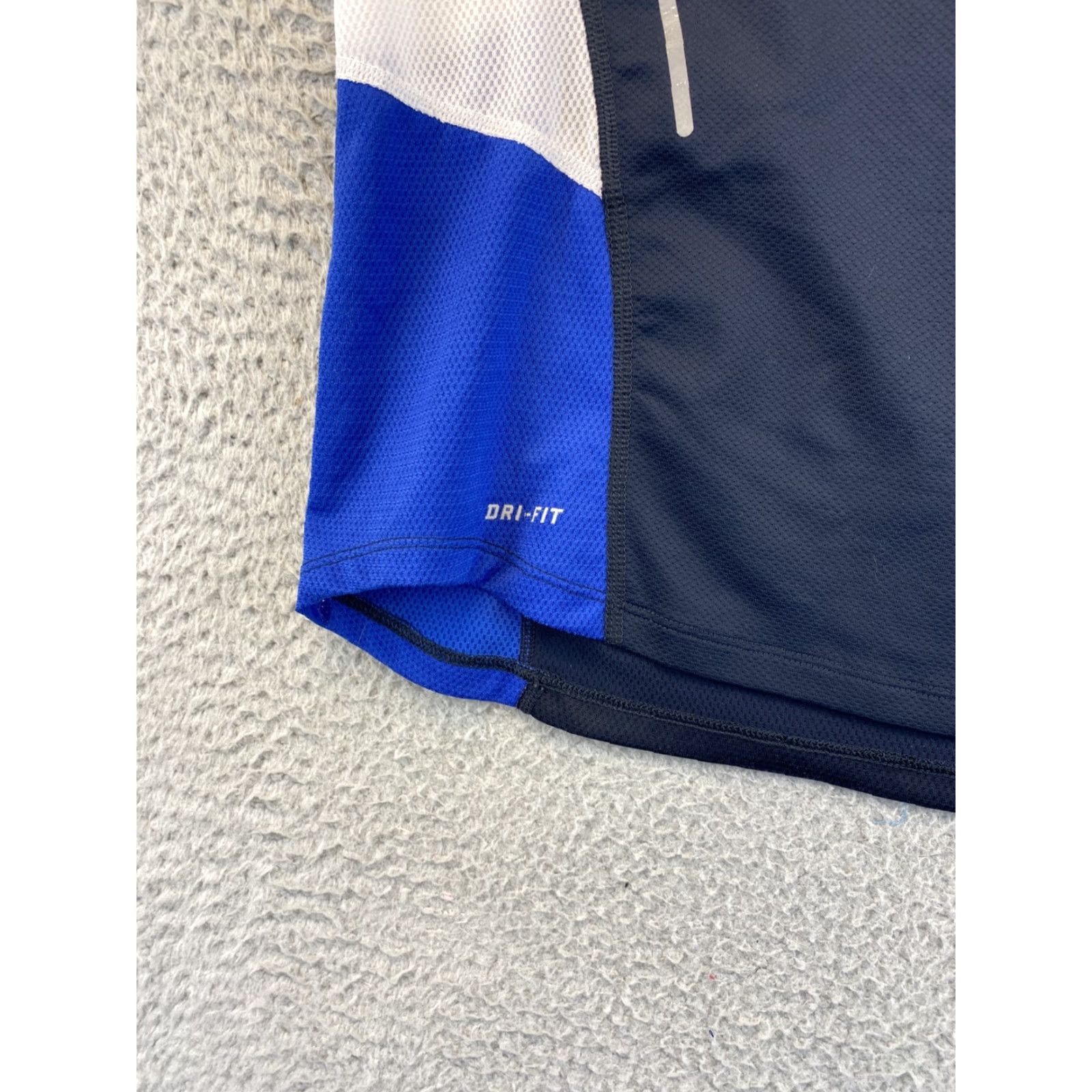 Nike NIKE DRI-FIT Short Sleeve Shirt Men's Medium Blue Black Sports T-Shirt Size US M / EU 48-50 / 2 - 2 Thumbnail