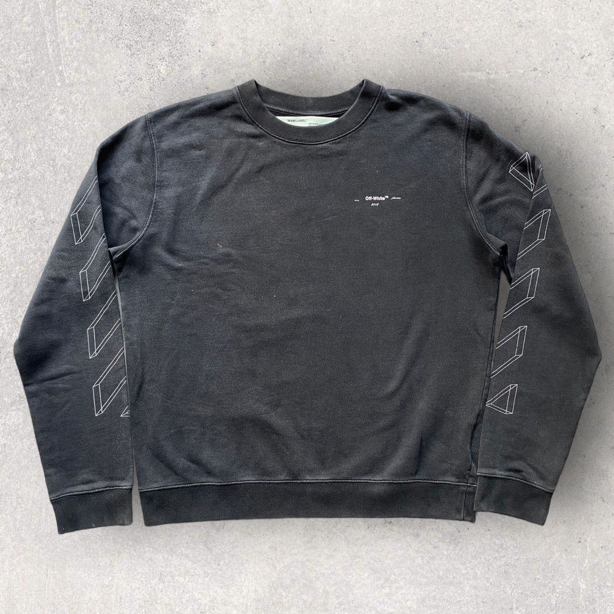 Off-White FW18 3D Line Crewneck Sweater Size US XL / EU 56 / 4 - 2 Thumbnail