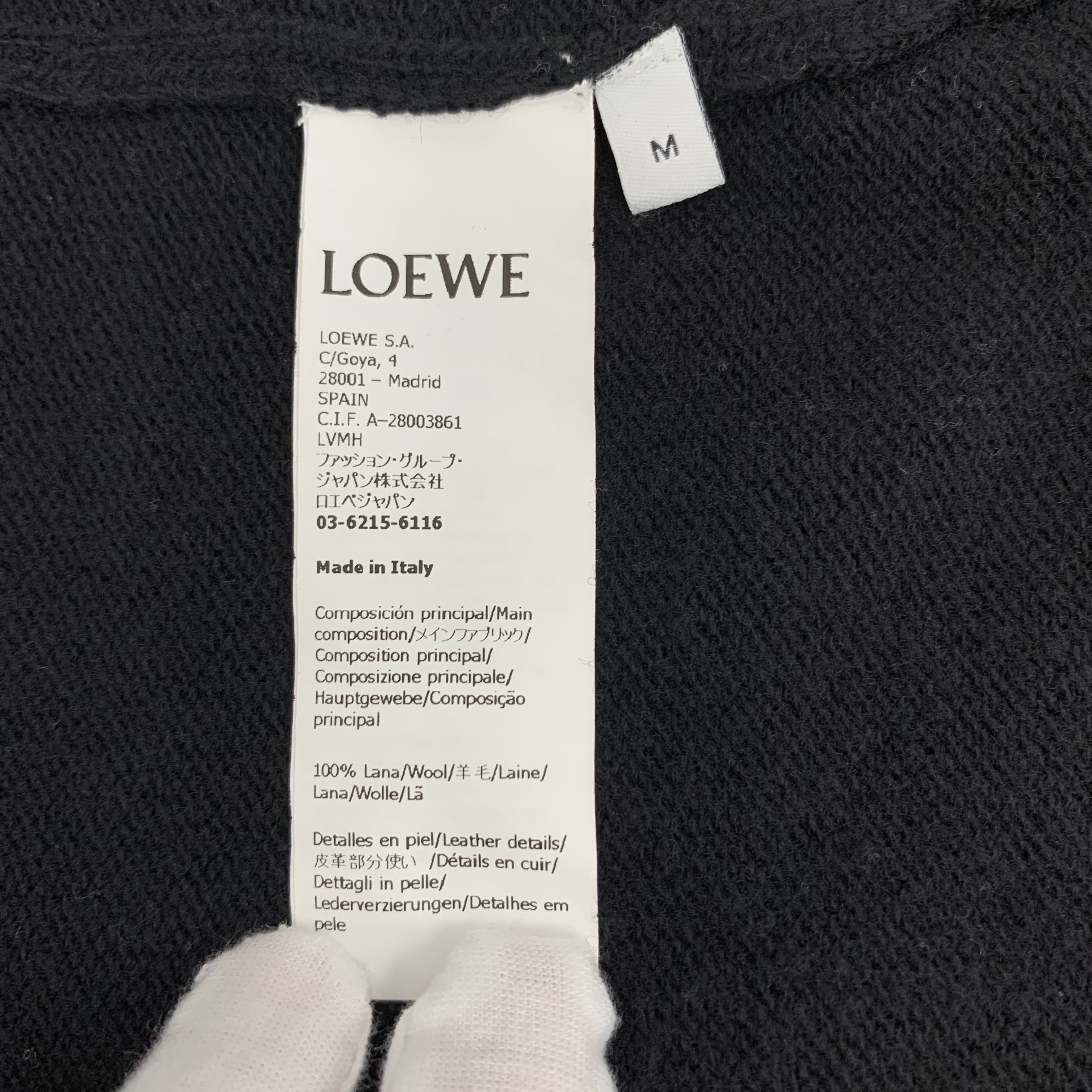 Loewe Loewe Irregular Hem Wool Sweater Black (M) Size US M / EU 48-50 / 2 - 7 Thumbnail