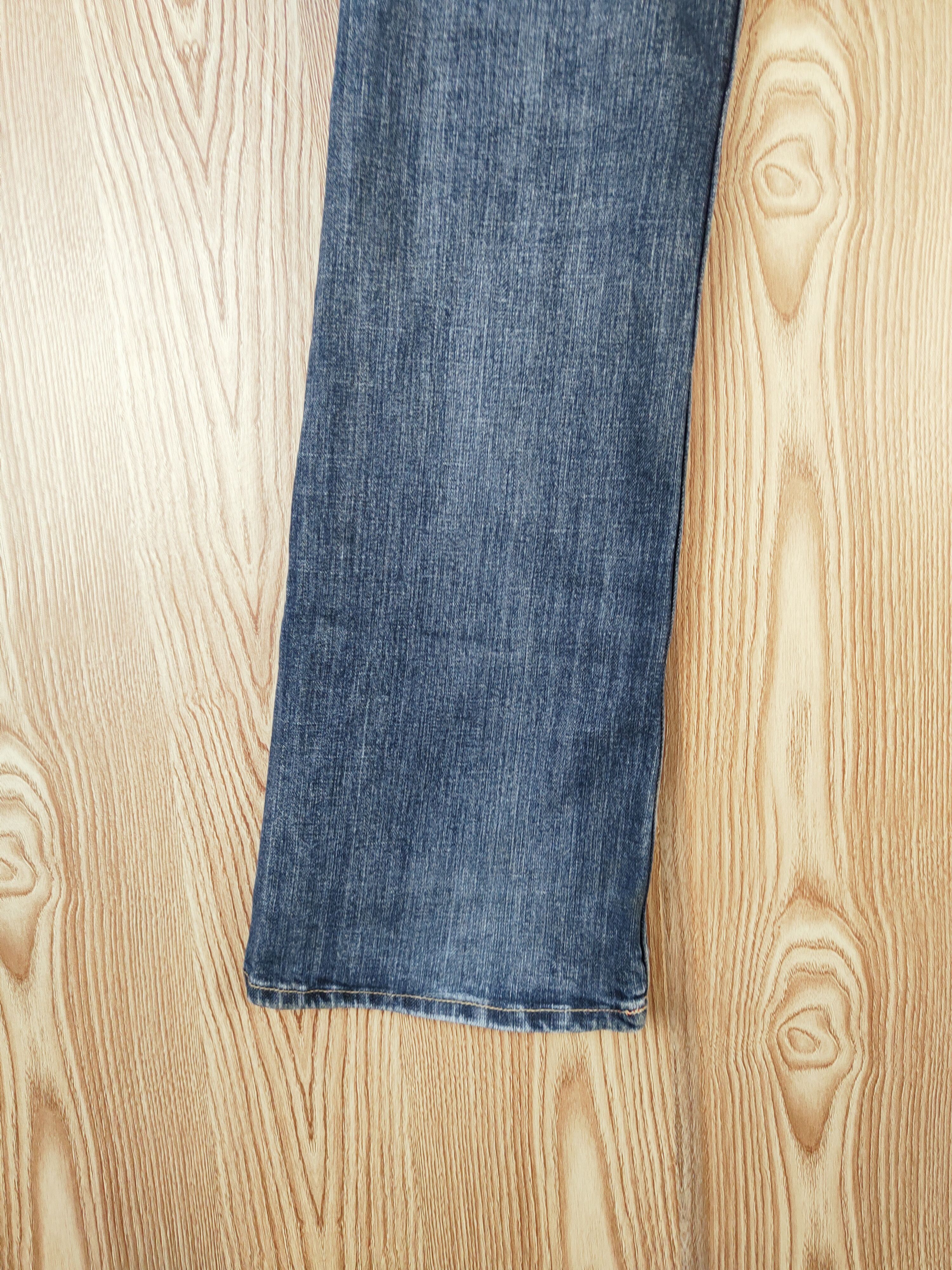 Japanese Brand × Vintage Vintage 💥 Blaze Dark Blue Distressed Ripped Jeans Size 33" - 10 Thumbnail